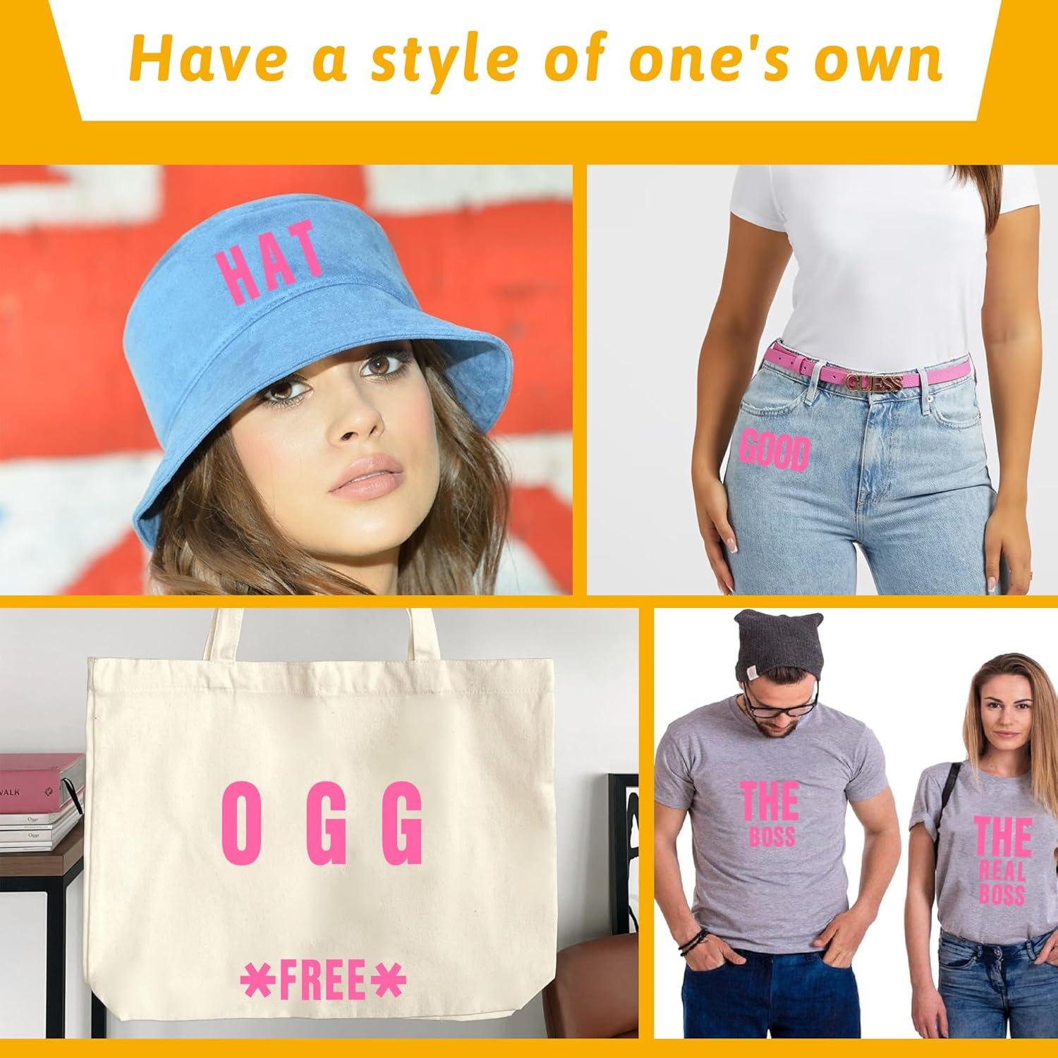 Letras Termoadhesivas Timenued 972 Piezas Rosa 1 y 2 Pulgadas