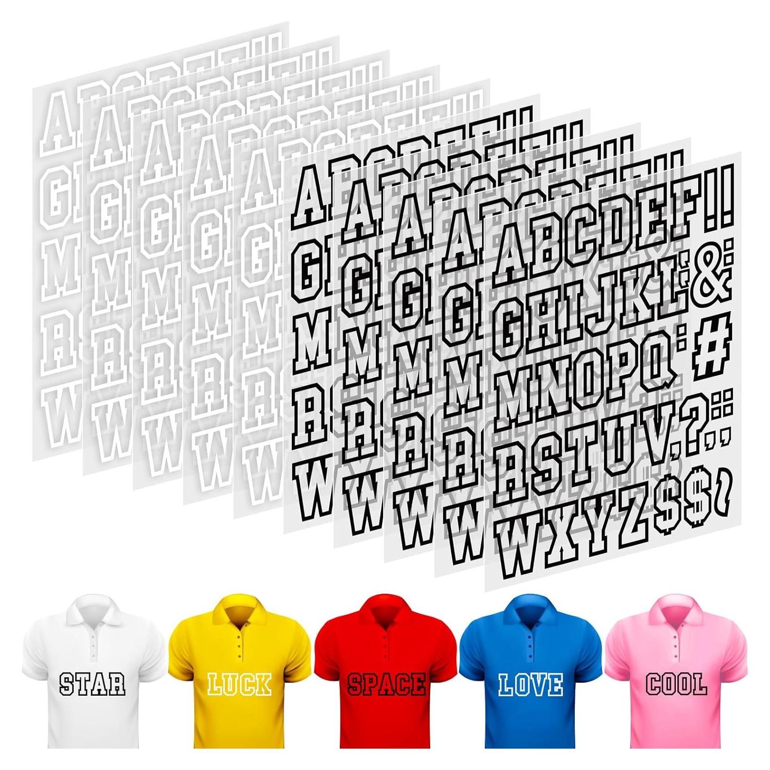 Letras Termoadhesivas Whaline 10 Hojas Vinilo 28x23 cm