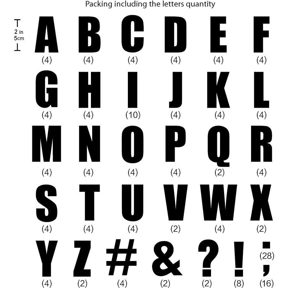 Transferencias Letras Felpa Magfok 6 Hojas 5.08 cm Algodón