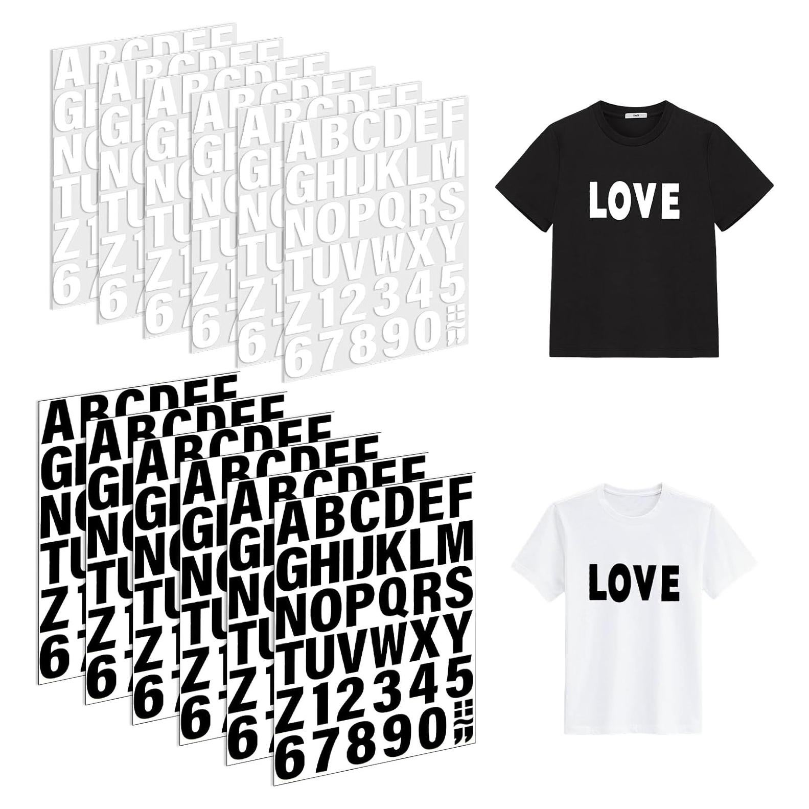 Letras y Números Termoadhesivos Sibba 588 Piezas 30.5x22 cm