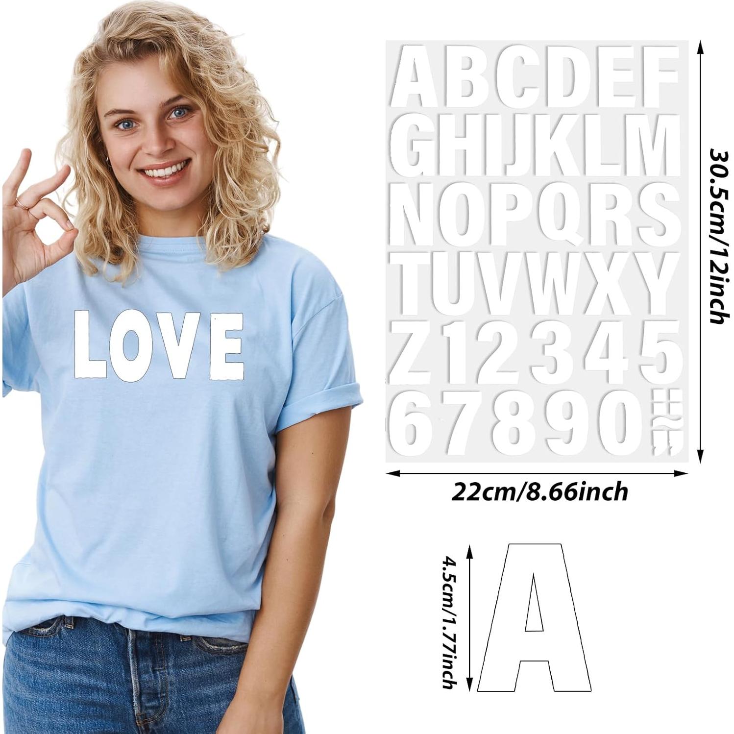 Letras y Números Termoadhesivos Sibba 588 Piezas 30.5x22 cm