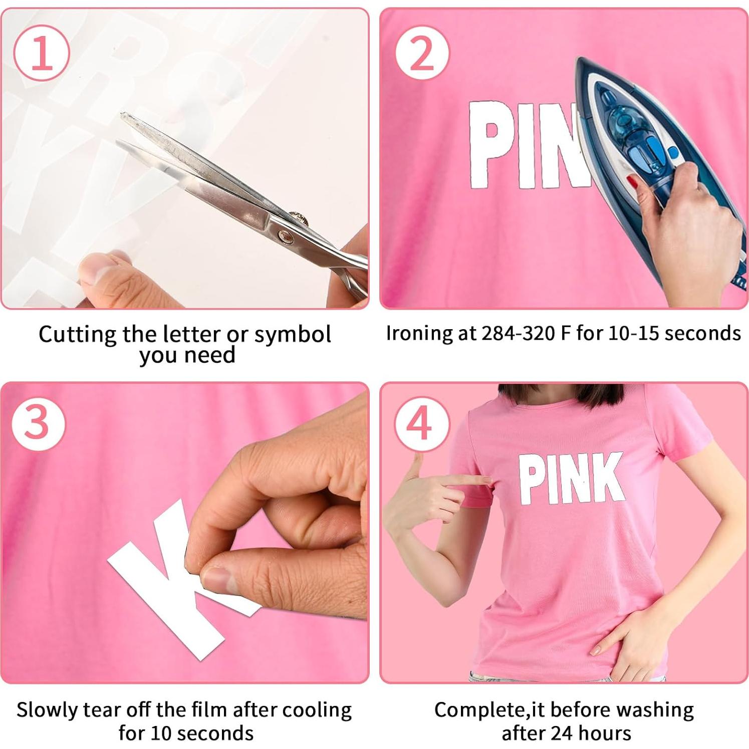 Letras y Números Termoadhesivos Sibba 588 Piezas 30.5x22 cm