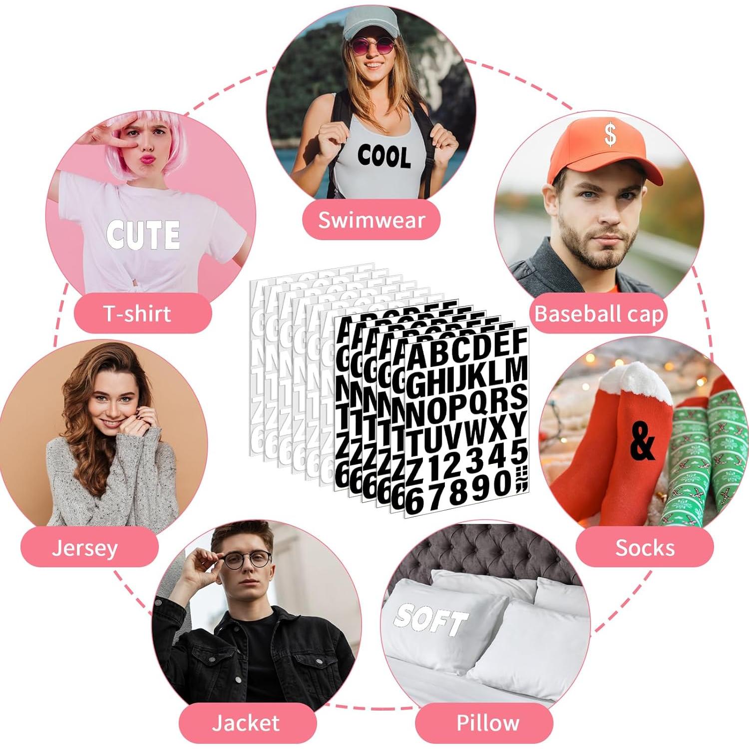 Letras y Números Termoadhesivos Sibba 588 Piezas 30.5x22 cm