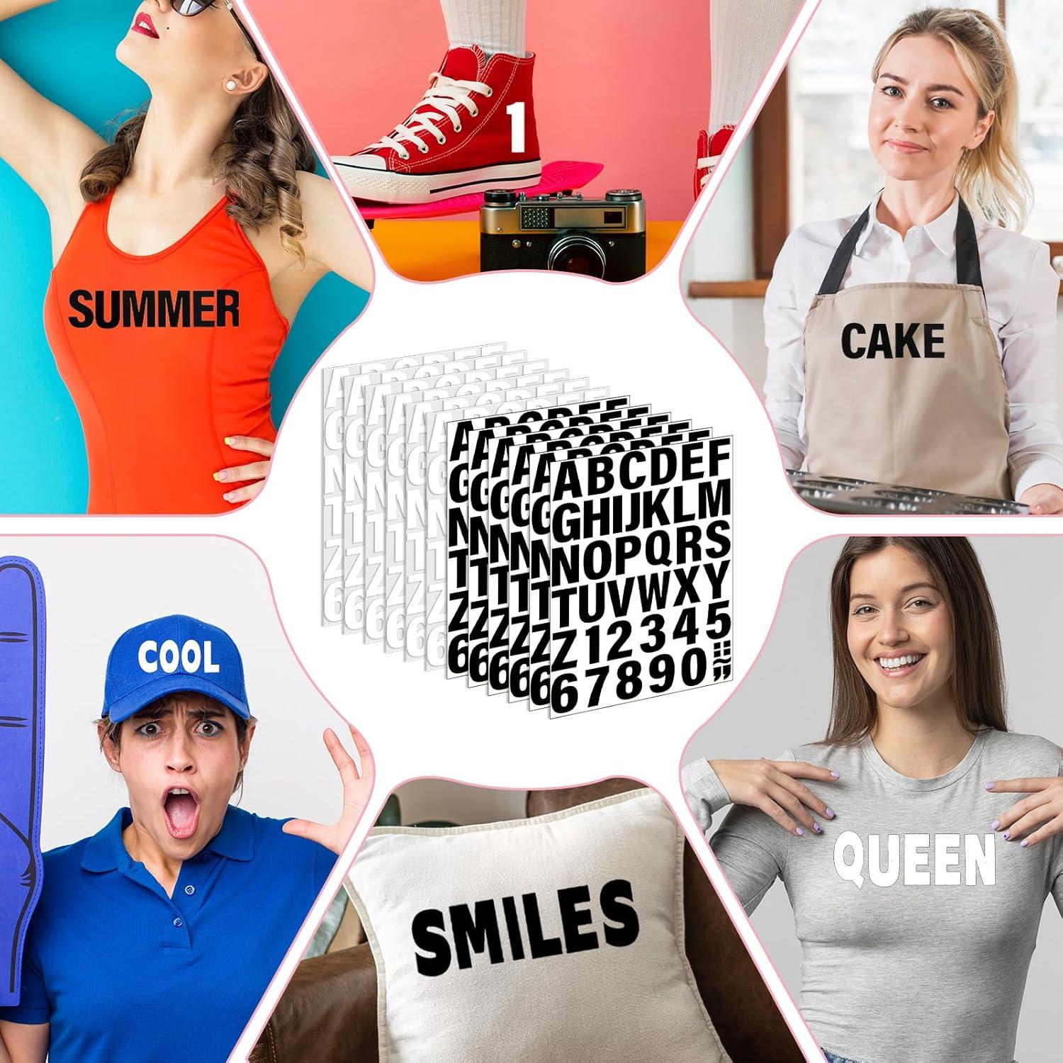 Letras y Números Termoadhesivos Sibba 588 Piezas 30.5x22 cm