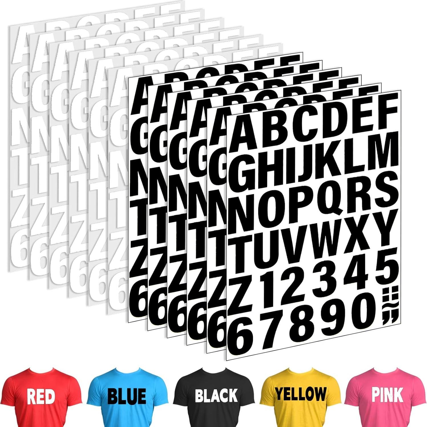 Letras y Números Termoadhesivos Sibba 588 Piezas 30.5x22 cm