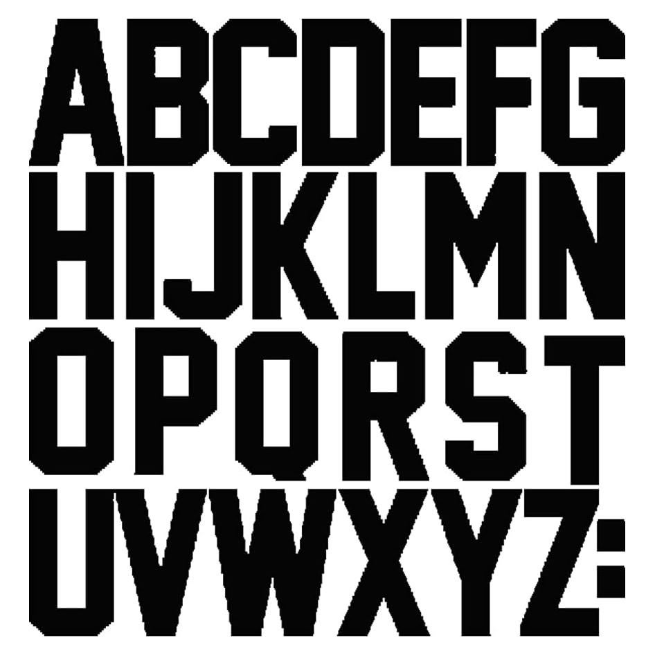 Letras de Vinilo para Transferencia de Calor QIUKUI 10cm Negro - 52 Piezas