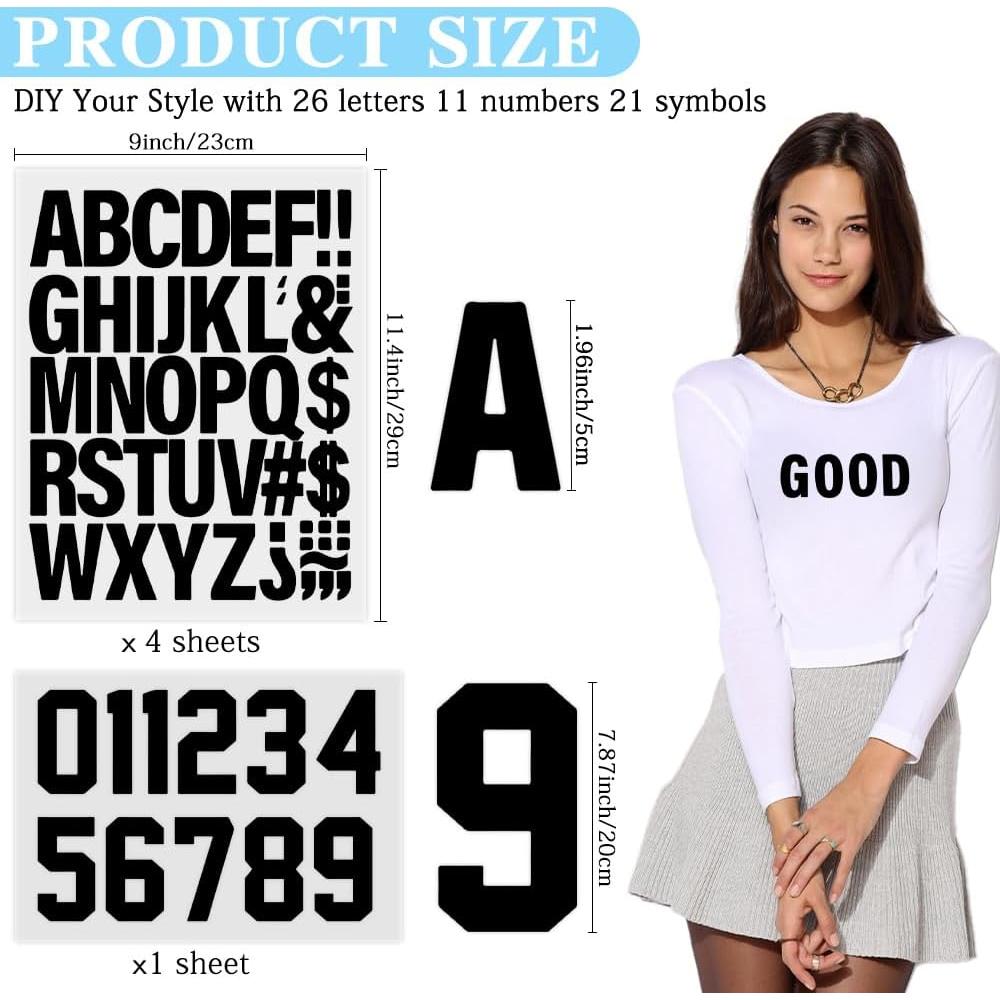 Juego de Letras y Números Termoadhesivos KQNBI 199 Piezas