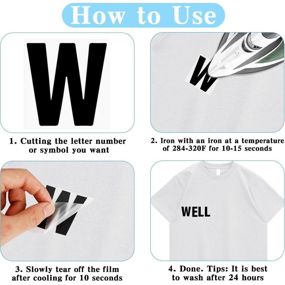 Juego de Letras y Números Termoadhesivos KQNBI 199 Piezas