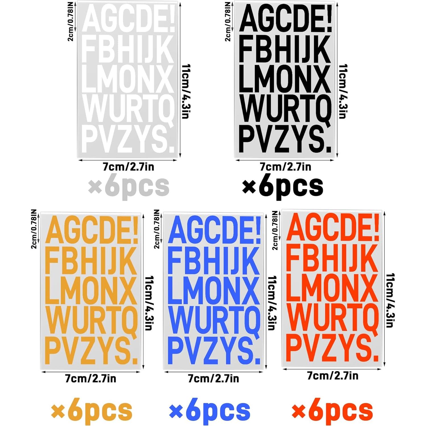 30 Hojas Letras Termoadhesivas Pequeñas Flowing Fun - Vinilo para Tela