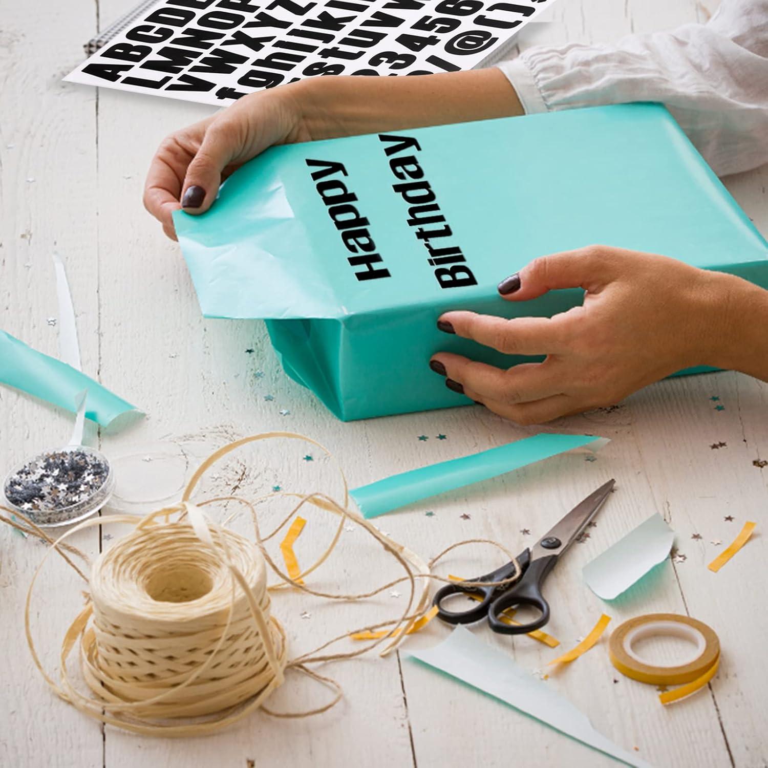 810 Stickers Letras y Números Vinilo Llewyn 2.54cm Negro