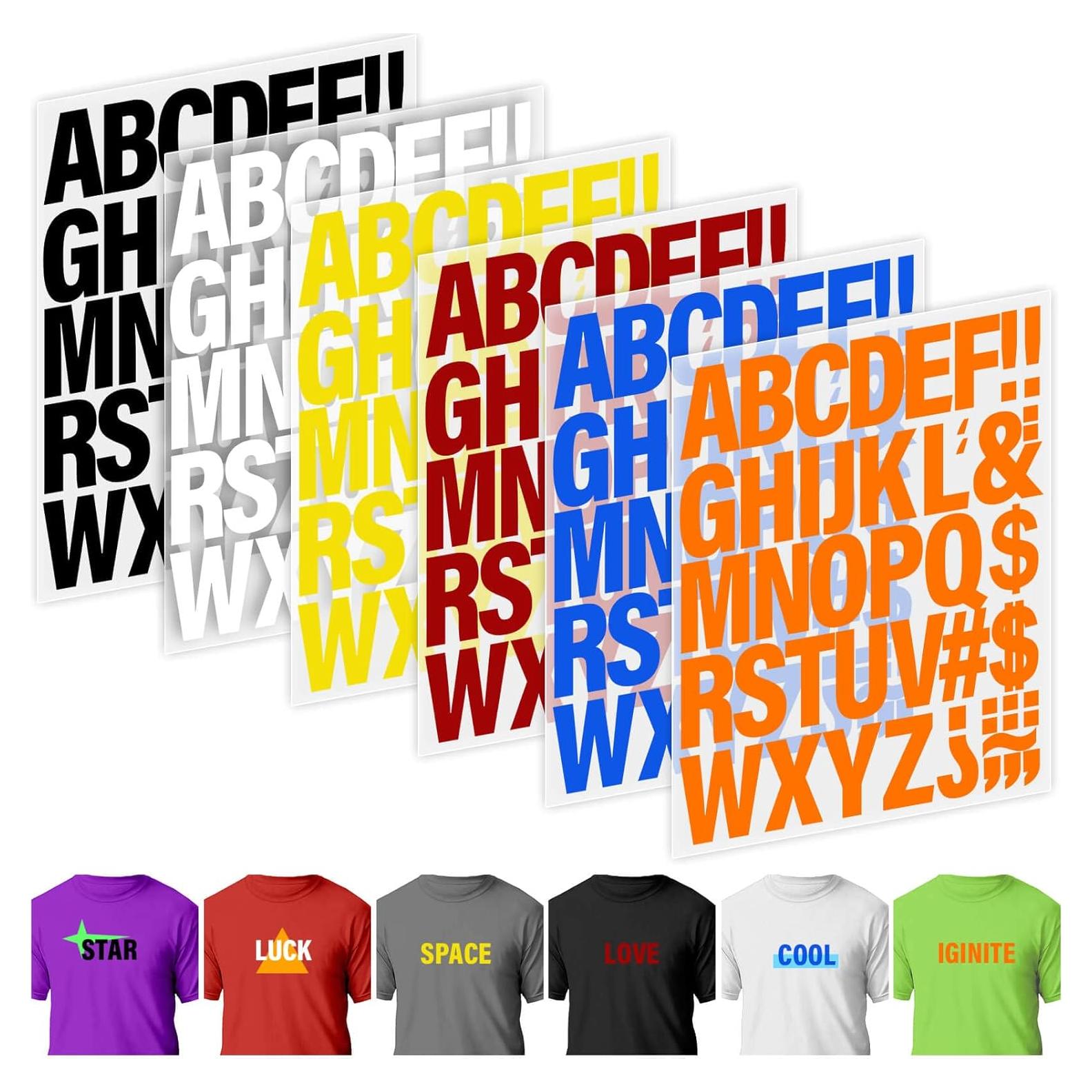 24 Hojas Letras Termoadhesivas Mckanti 1056 Piezas 6 Colores