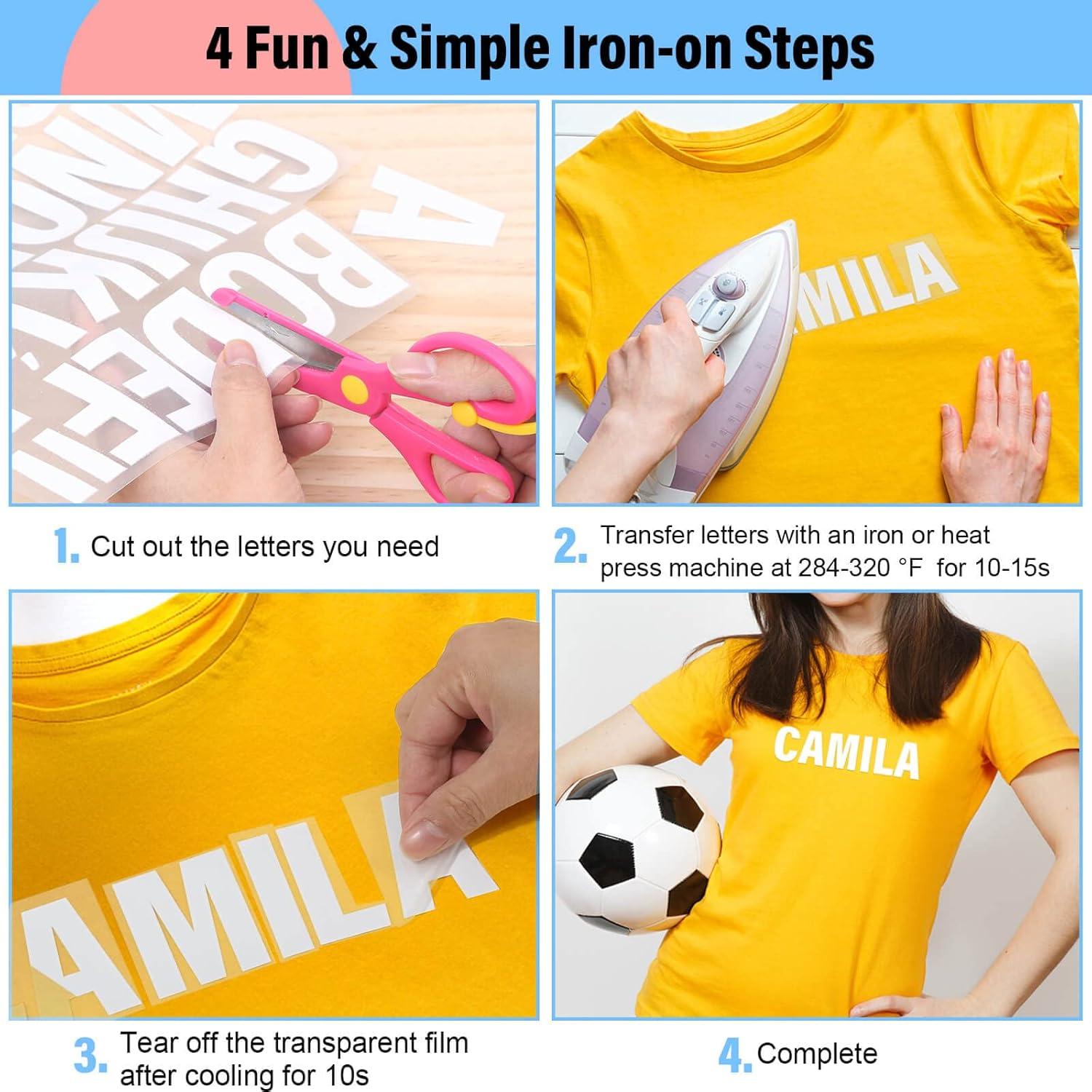 24 Hojas Letras Termoadhesivas Mckanti 1056 Piezas 6 Colores