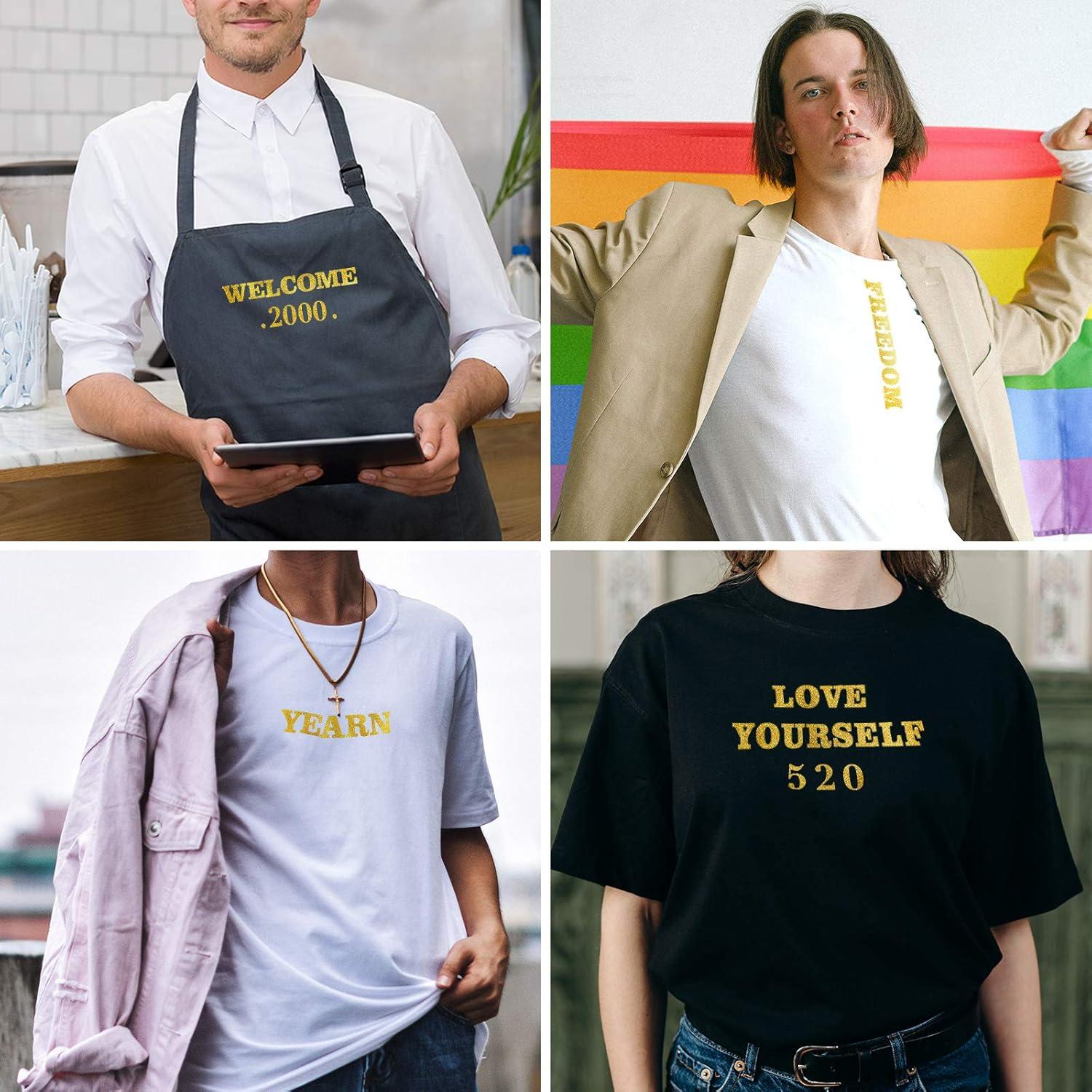 Zonon Letras y Números de Transferencia de Calor 1408 Pcs Dorado