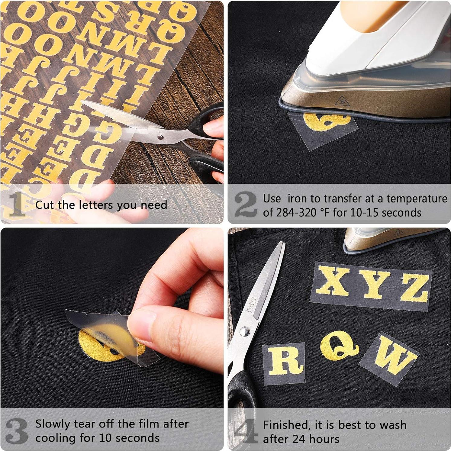 Zonon Letras y Números de Transferencia de Calor 1408 Pcs Dorado