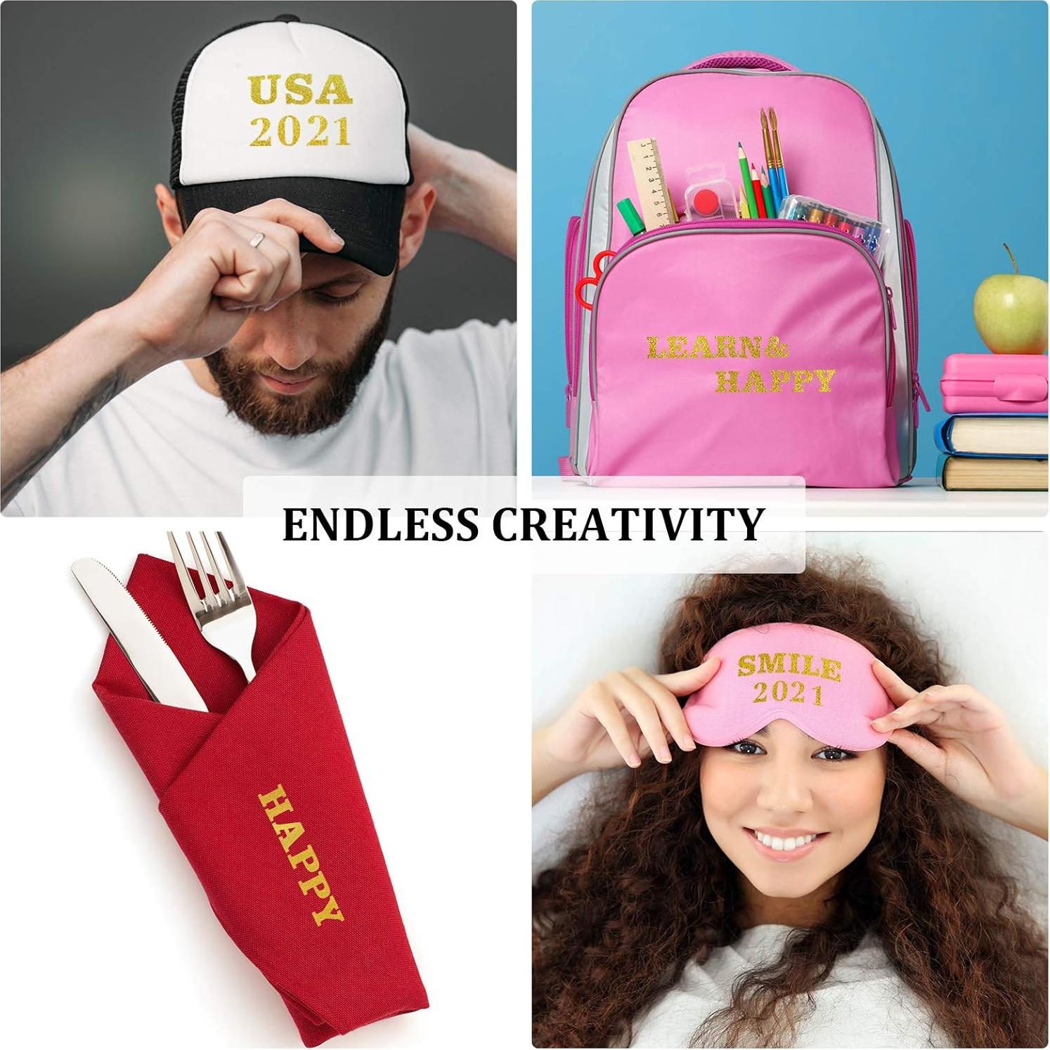 Zonon Letras y Números de Transferencia de Calor 1408 Pcs Dorado