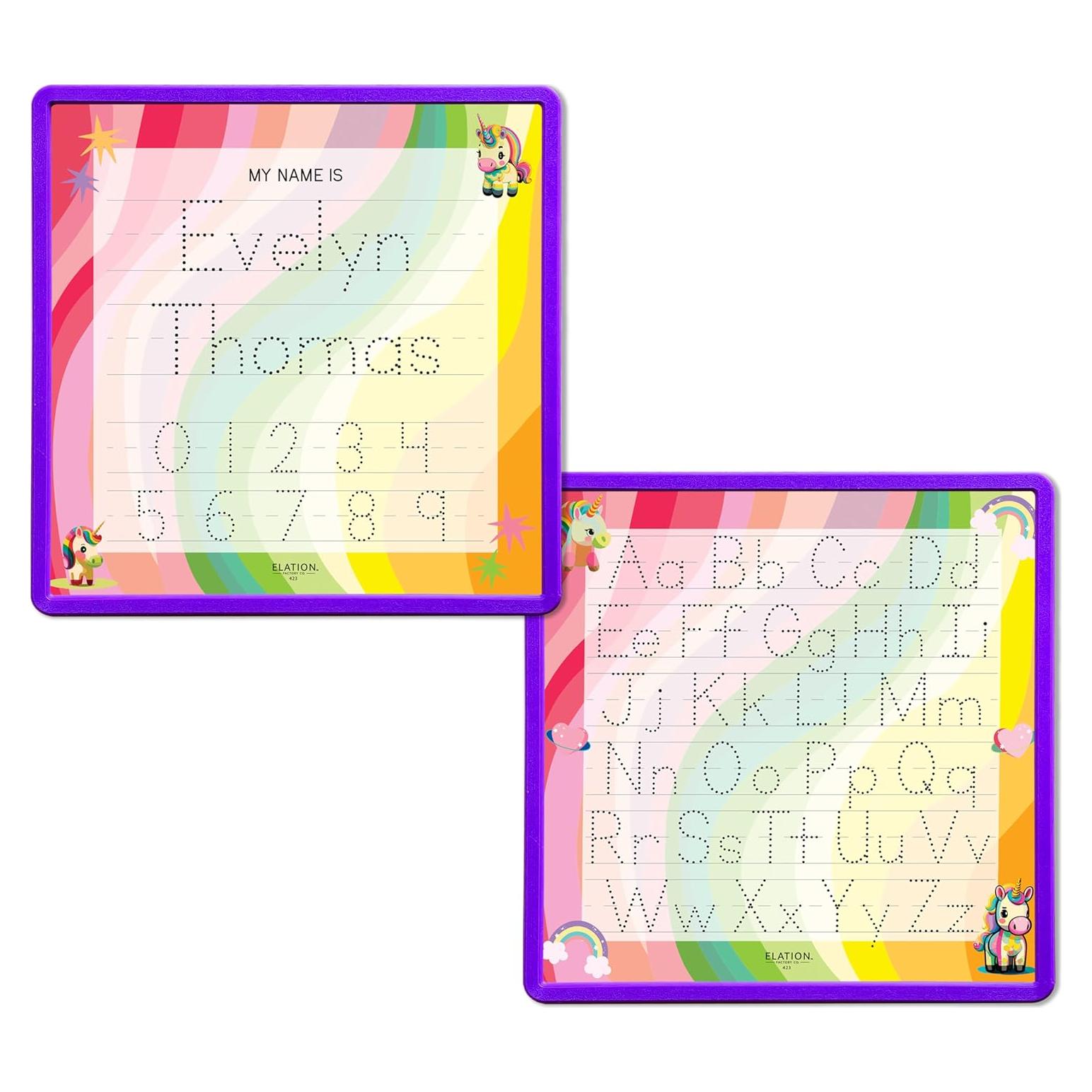 Tablero de Trazado de Nombres Unicornio Elation 24.1cm Doble Cara