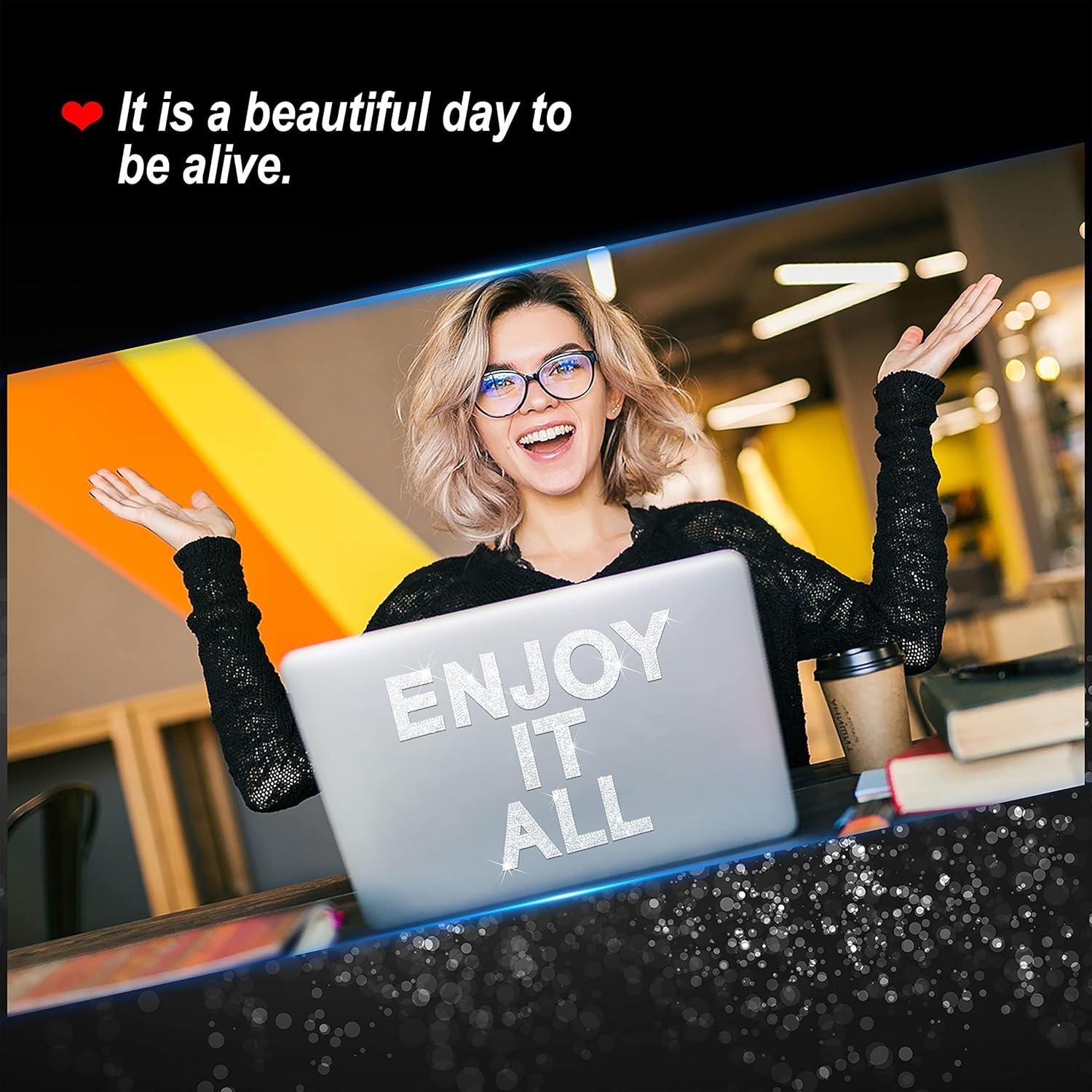 Calcomanías de Letras Brillantes Locacrystal 34 Pcs 5.7 cm