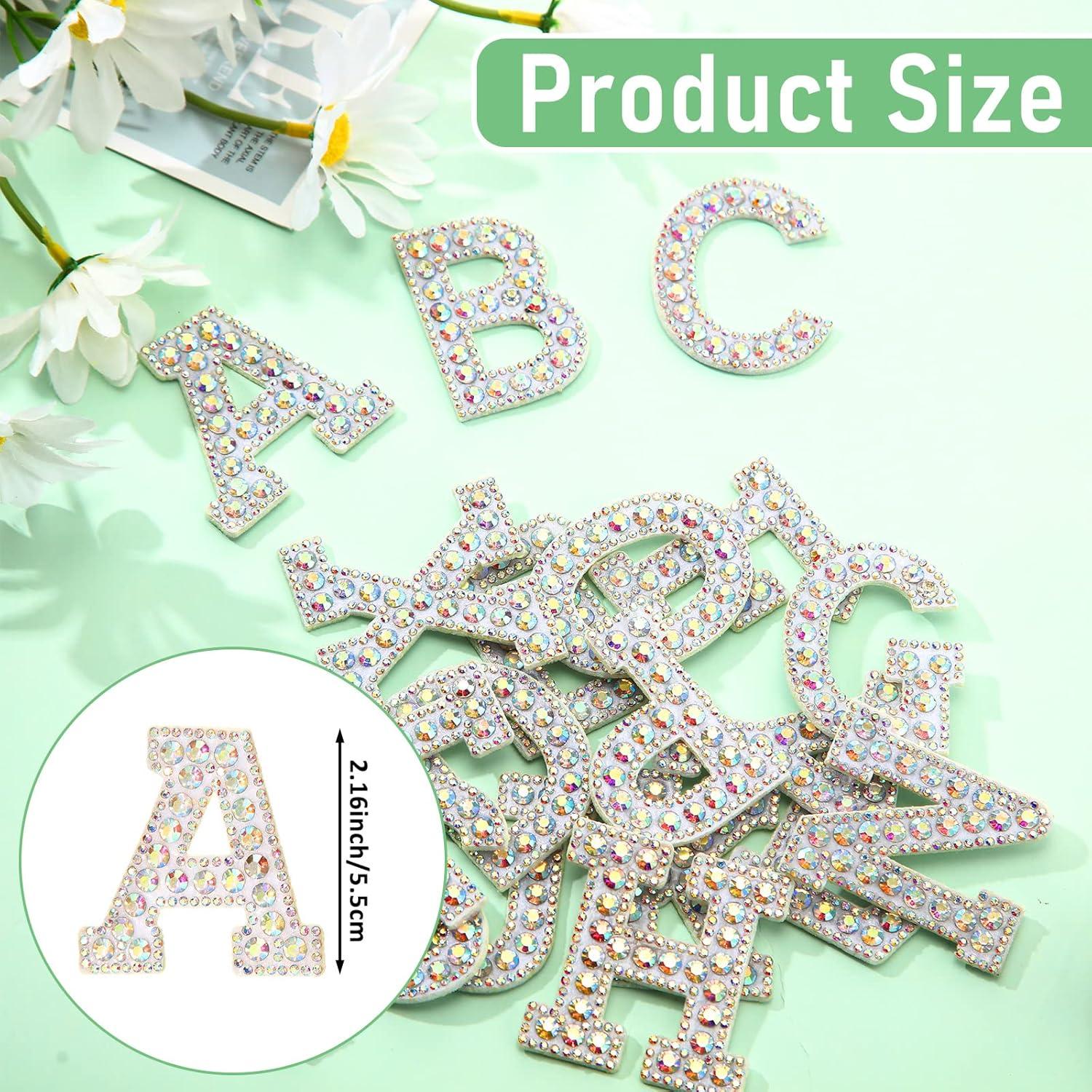 Parches de Letras Brillantes Youyole 52 Pcs A-Z para Planchar