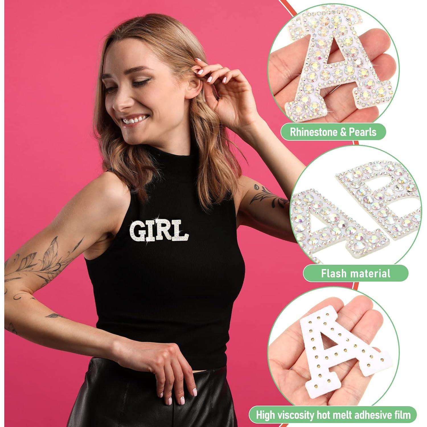 Parches de Letras Brillantes Youyole 52 Pcs A-Z para Planchar