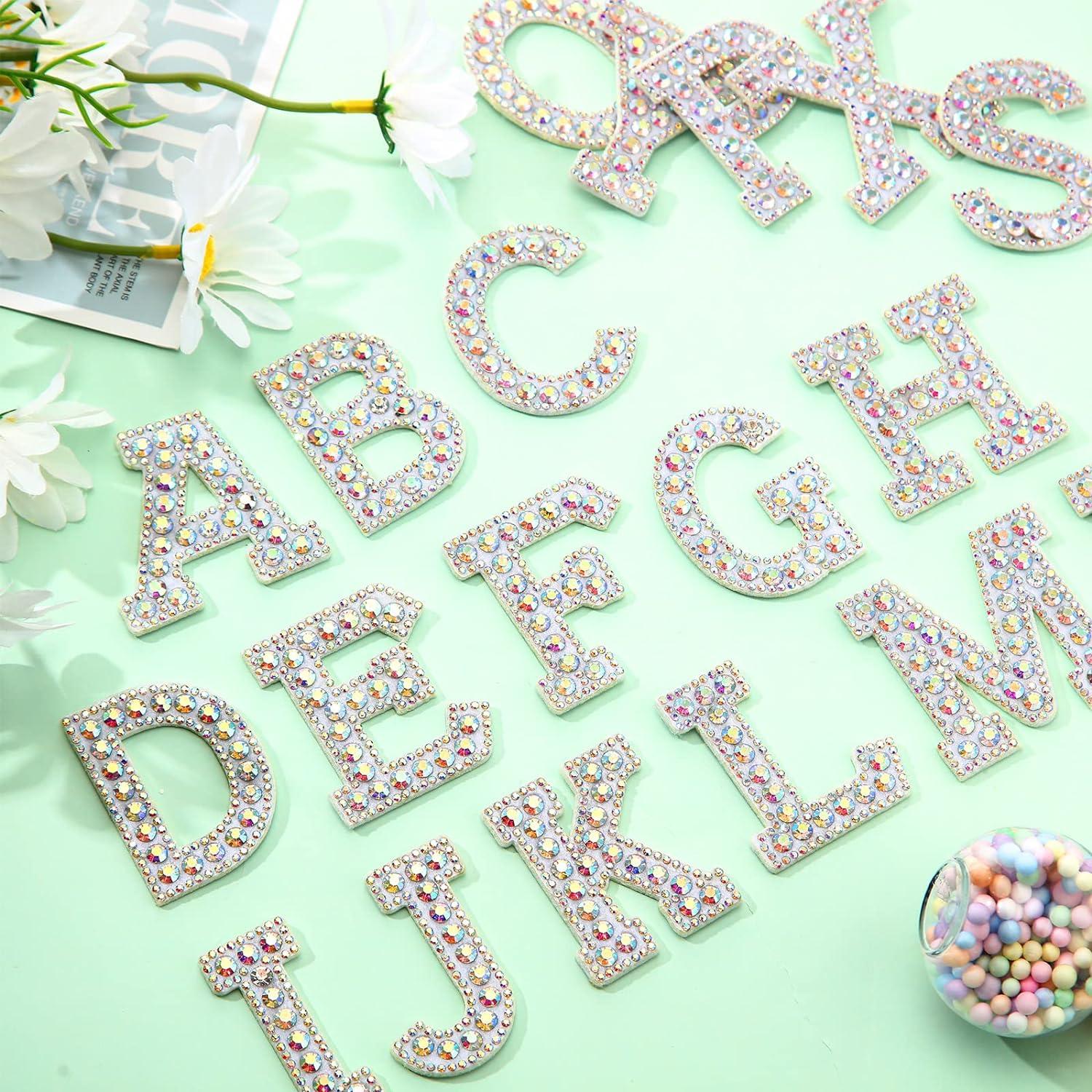 Parches de Letras Brillantes Youyole 52 Pcs A-Z para Planchar