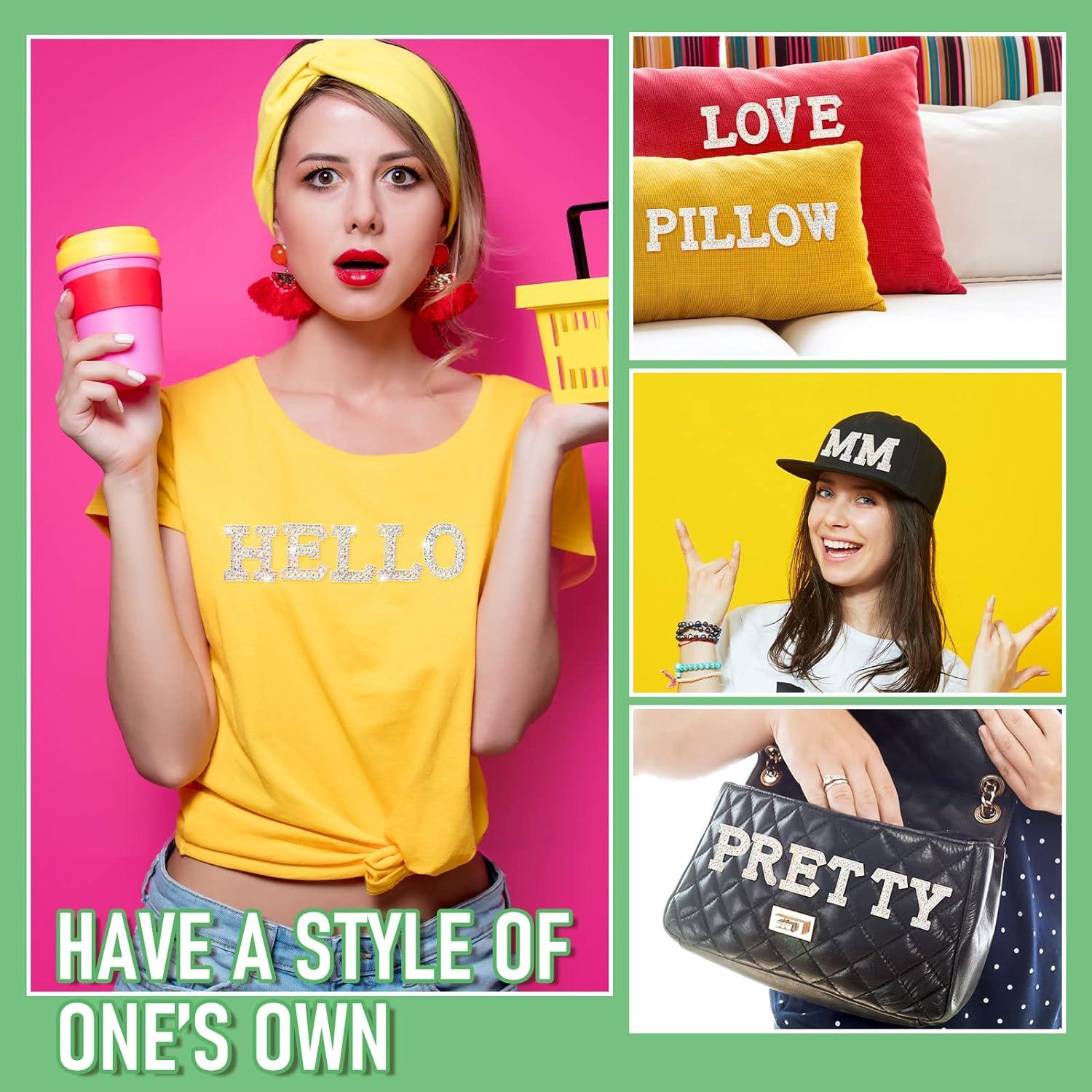 Parches de Letras Brillantes Youyole 52 Pcs A-Z para Planchar