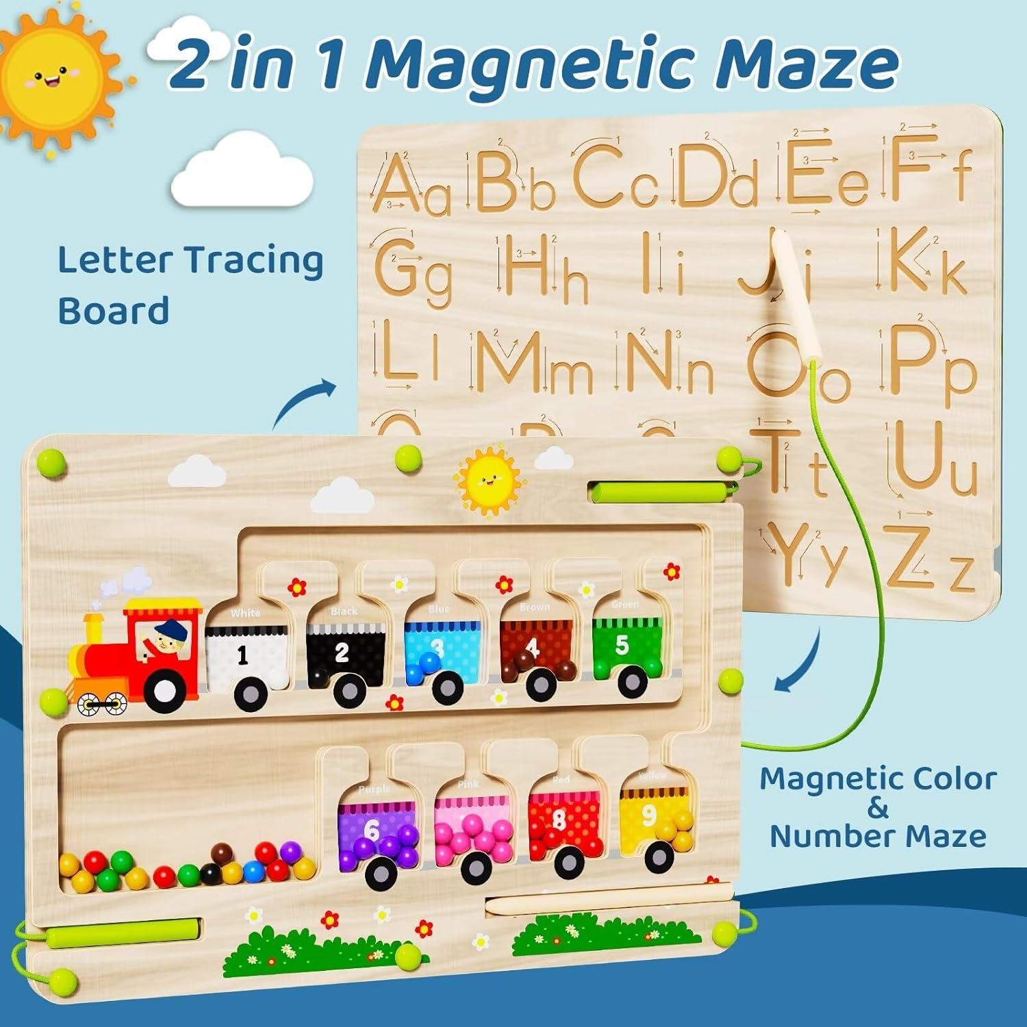 Laberinto Magnético de Colores y Números Lechchy 30x21cm