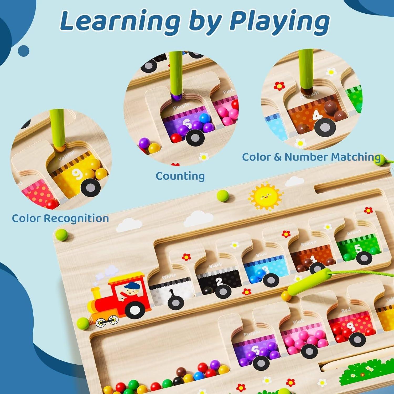 Laberinto Magnético de Colores y Números Lechchy 30x21cm