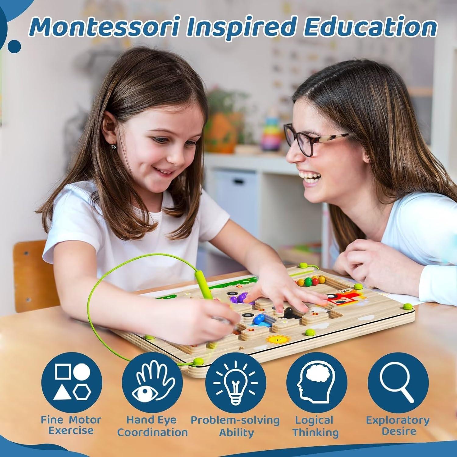 Laberinto Magnético de Colores y Números Lechchy 30x21cm