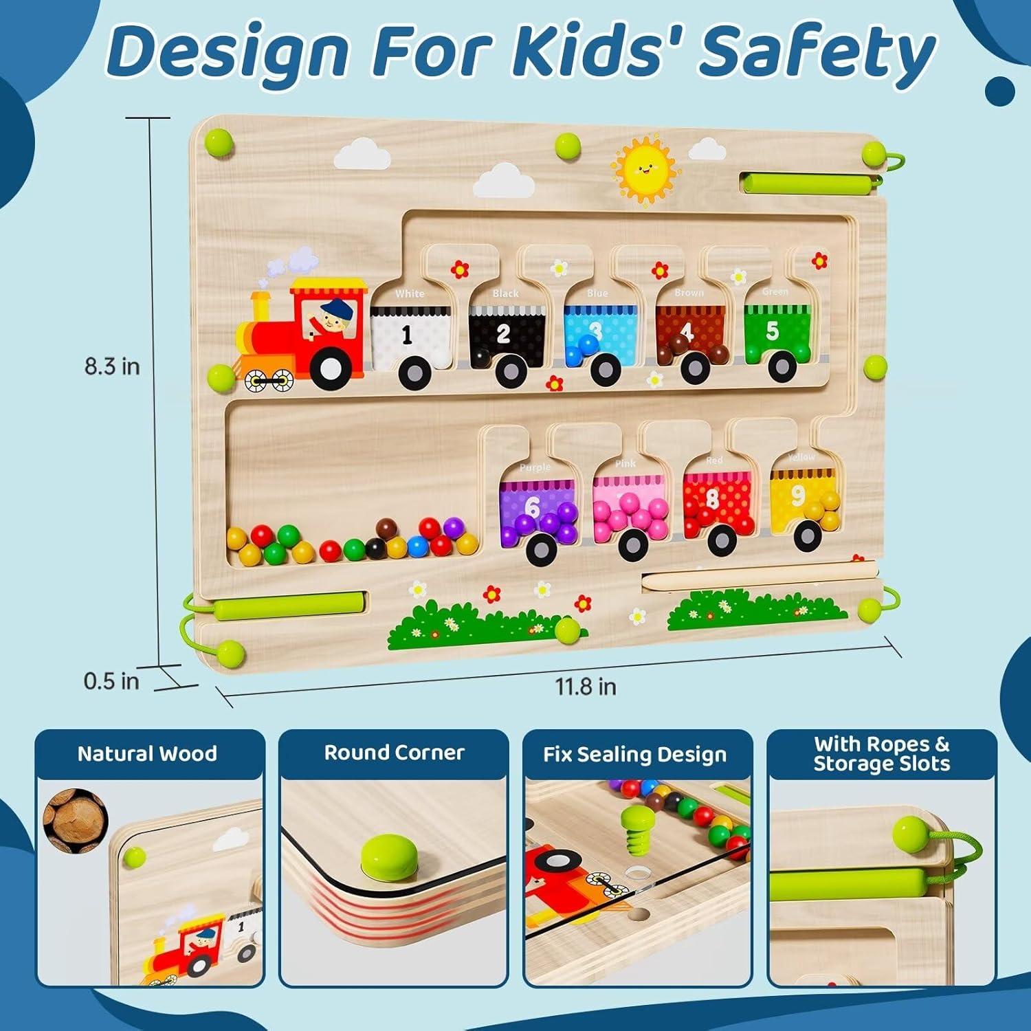 Laberinto Magnético de Colores y Números Lechchy 30x21cm