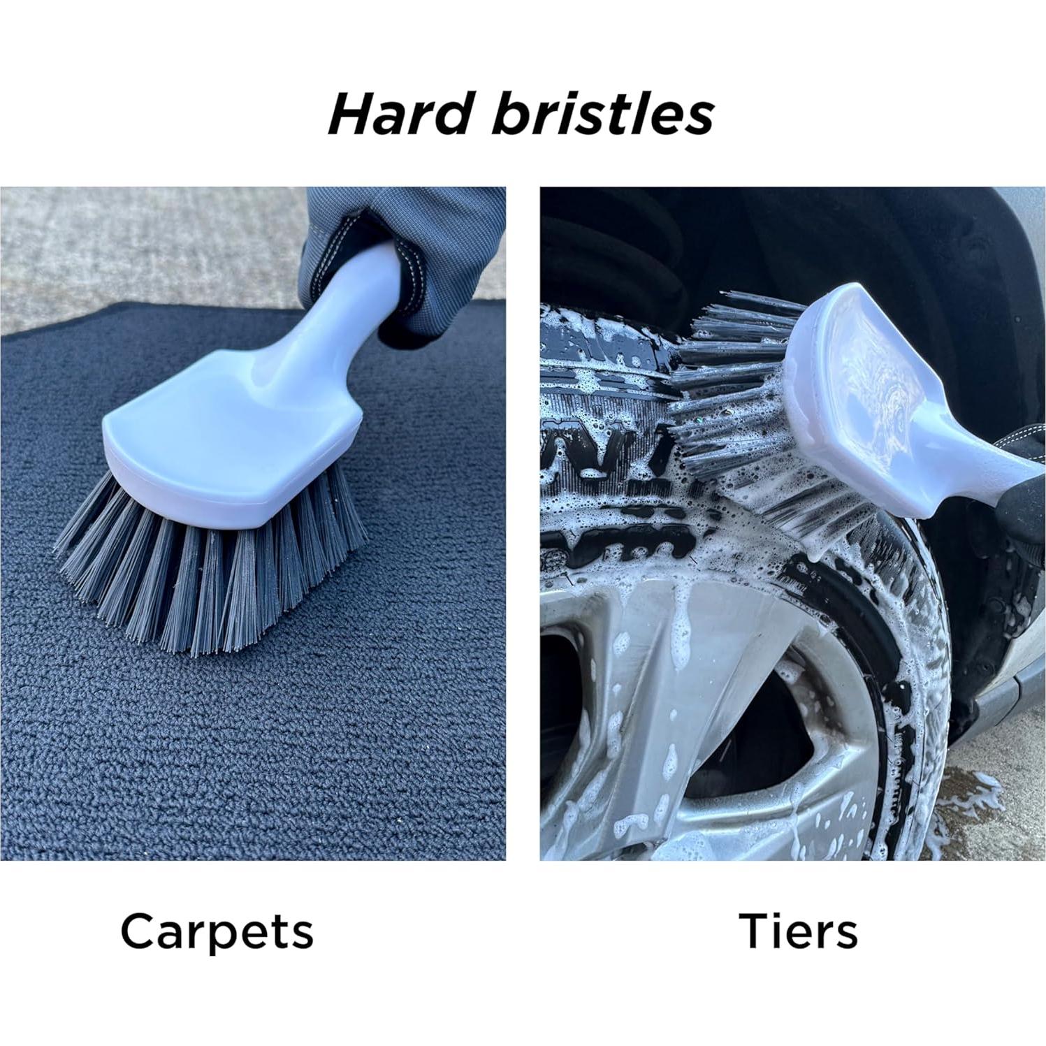 Cepillo de Limpieza de Ruedas y Neumáticos Genérico - 2 Piezas