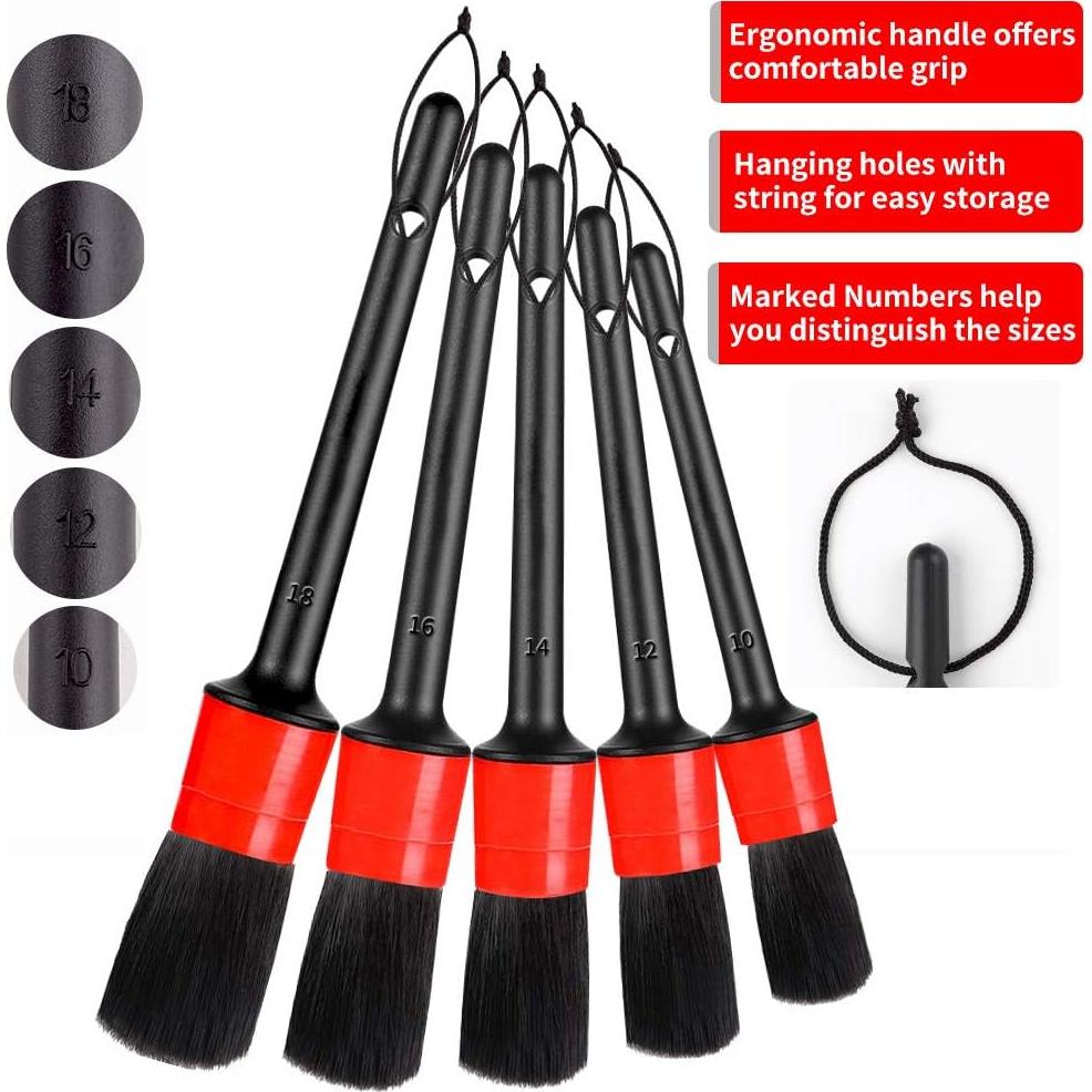 Juego de Cepillos de Detalle LANNEY - 10 Piezas para Autos