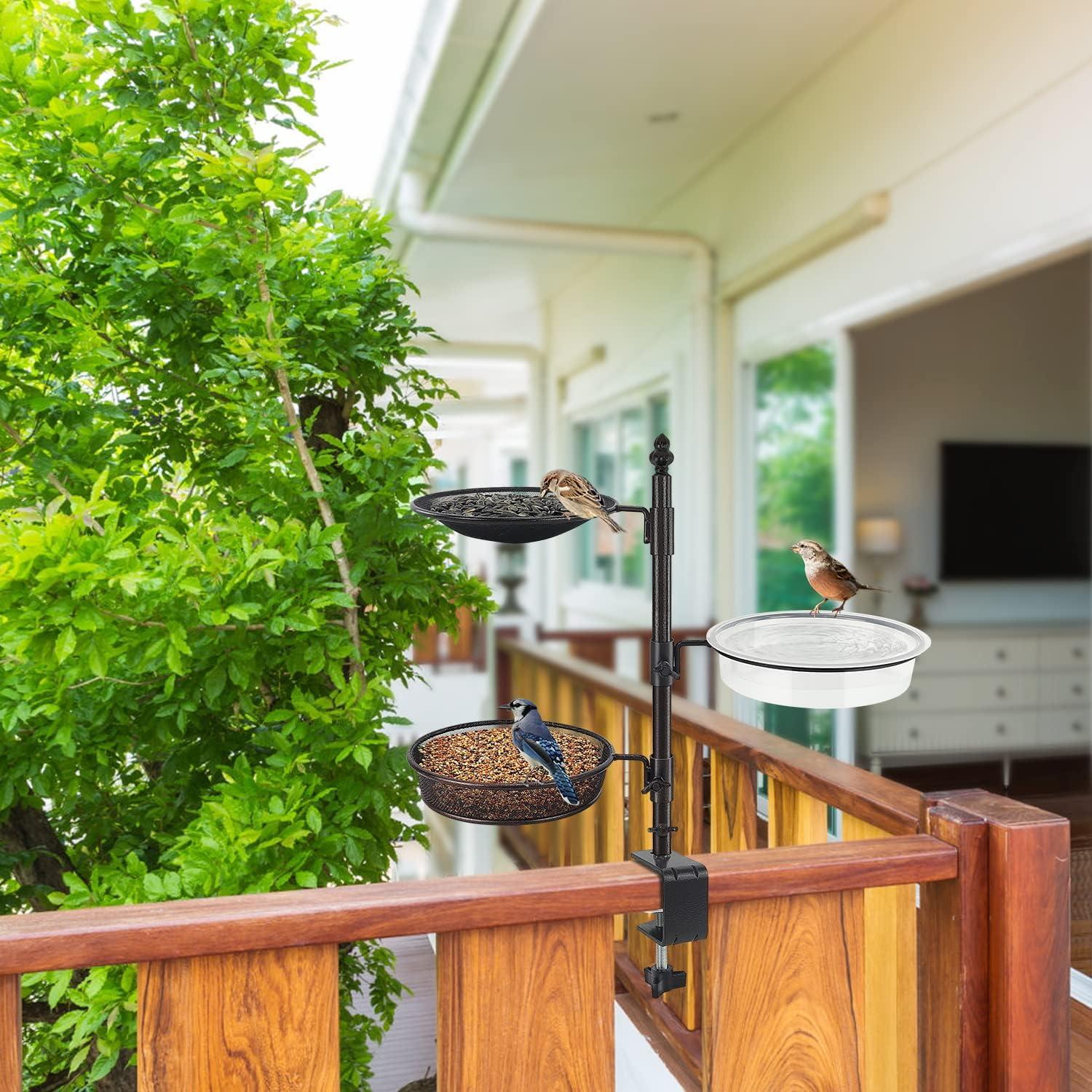 Comedero para Pájaro Urban Deco de 3 Niveles en Bronce