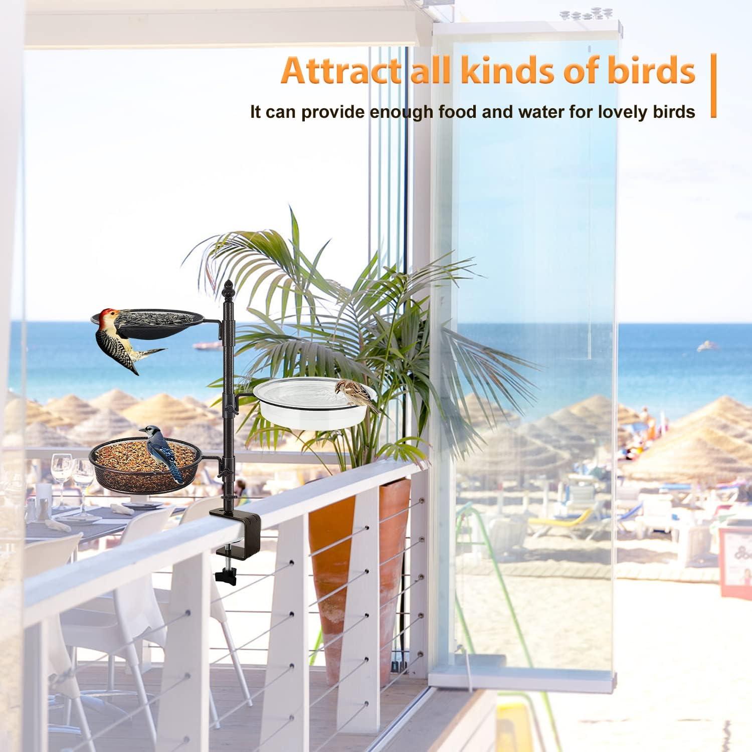 Comedero para Pájaro Urban Deco de 3 Niveles en Bronce