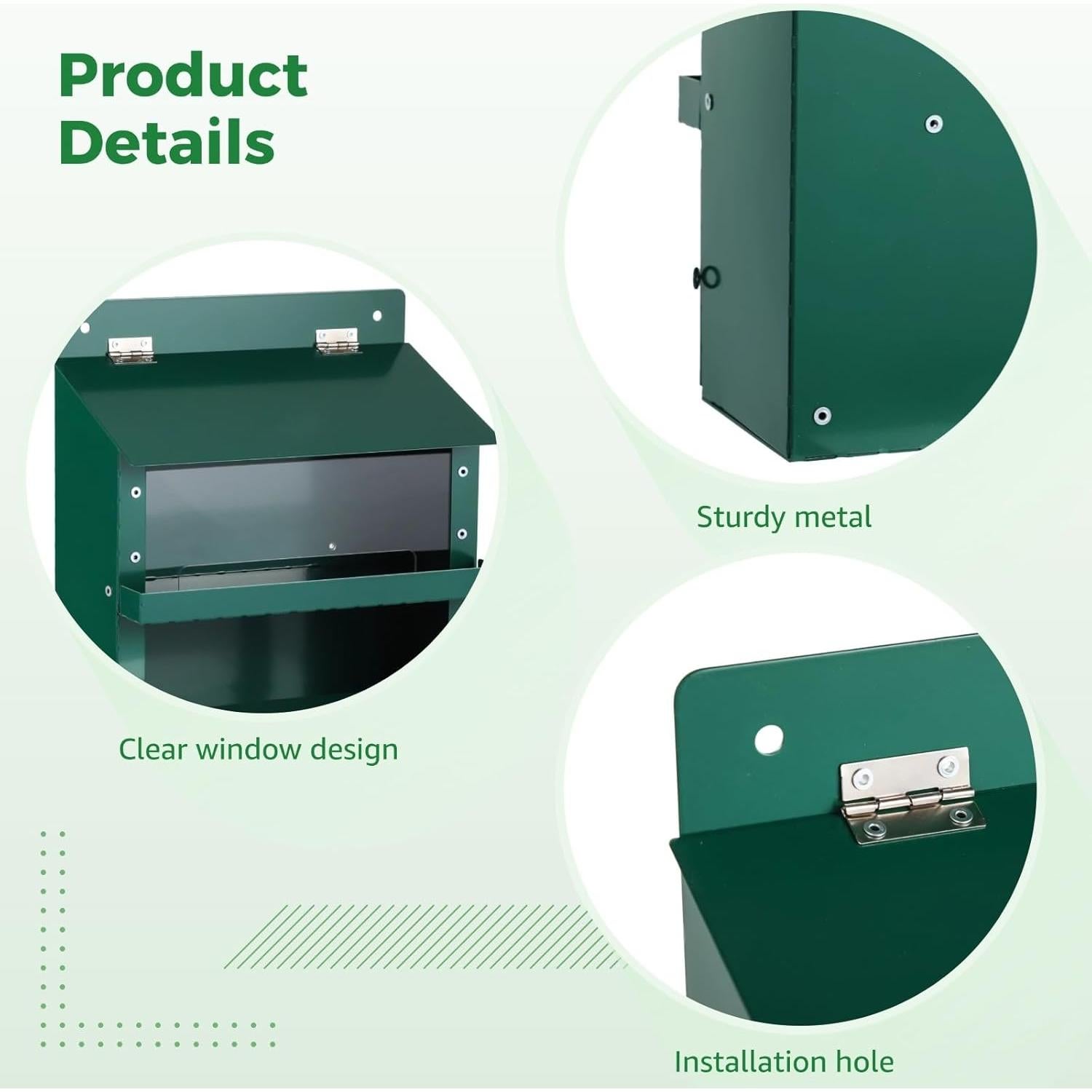 Comedero para Ardillas Anjetan con Techo Impermeable y Bandeja Extraíble