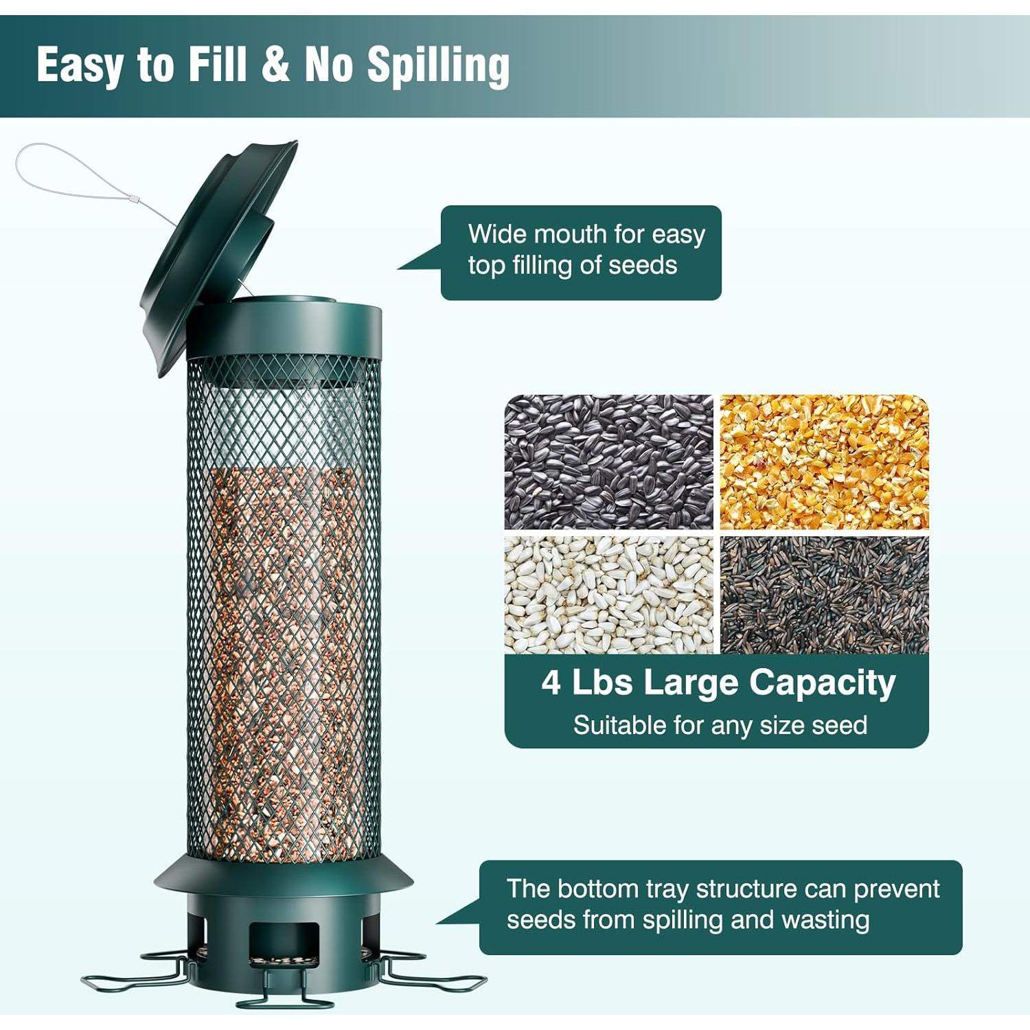 Comedero para Aves Wellavich a Prueba de Ardillas 1.81 kg