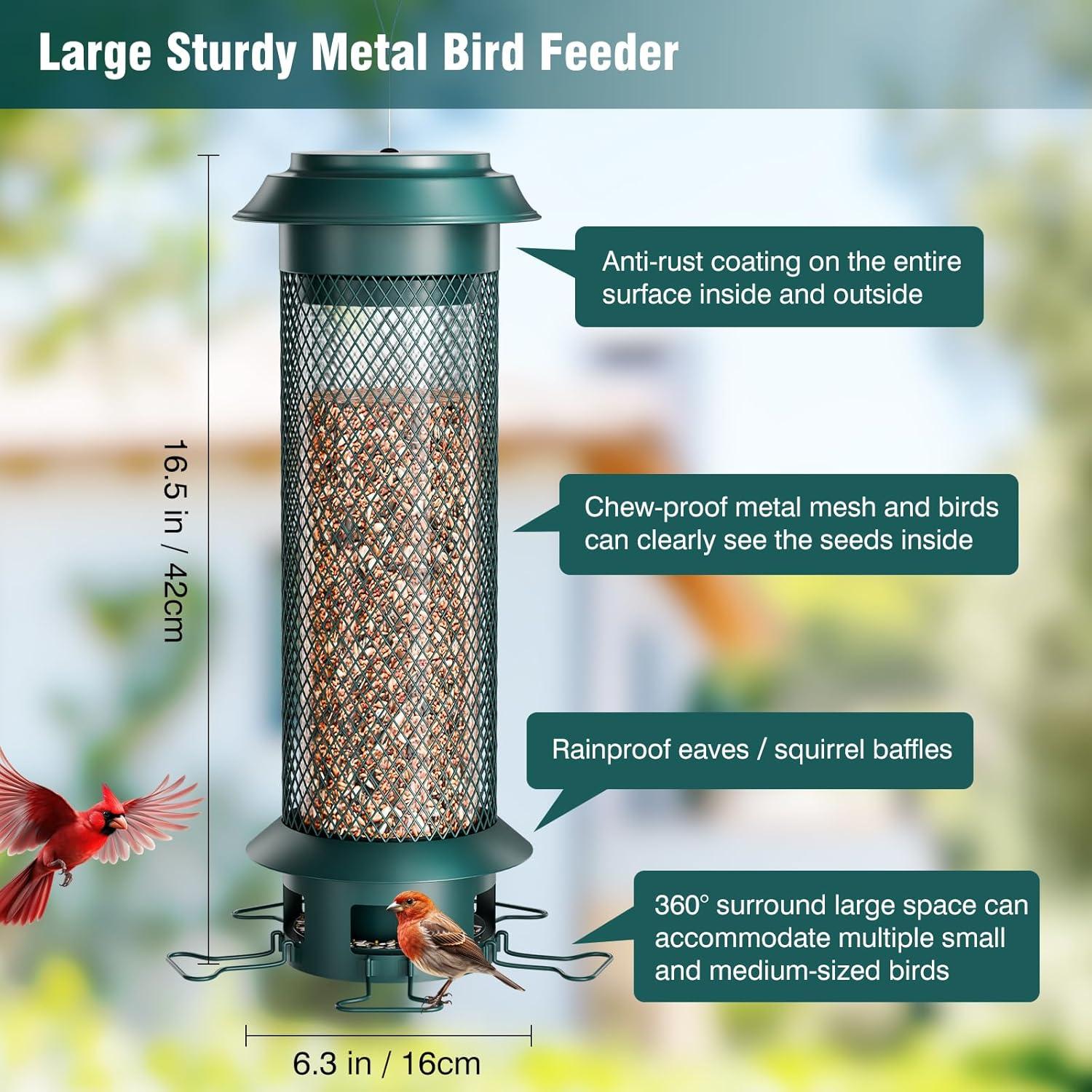 Comedero para Aves Wellavich a Prueba de Ardillas 1.81 kg