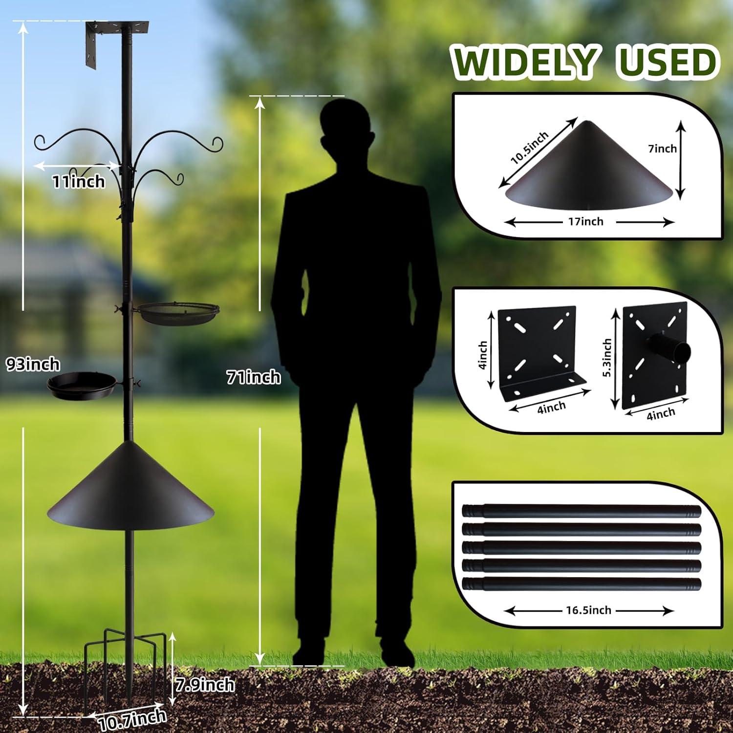 Poste para Comederos de Aves DreiPanda 233.68 cm con Baffle