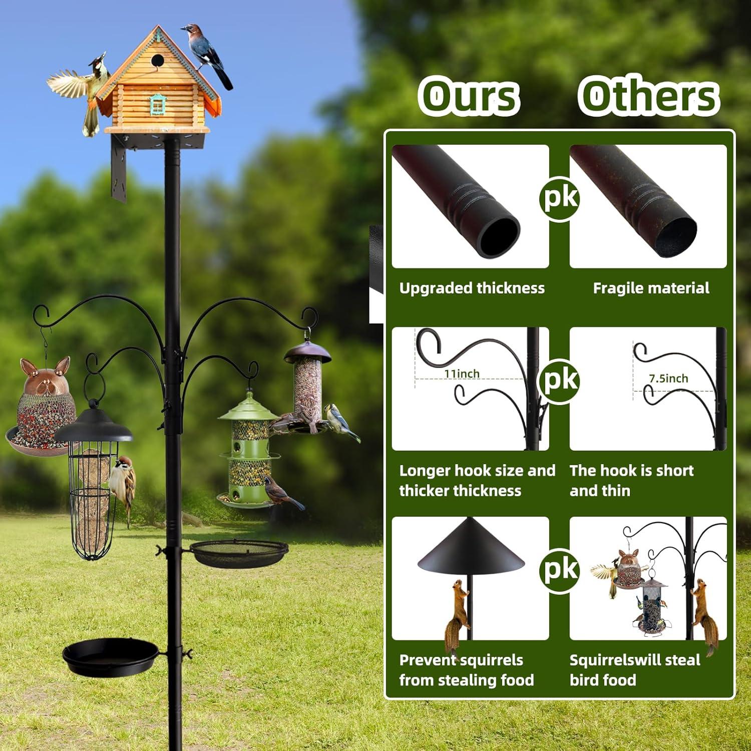 Poste para Comederos de Aves DreiPanda 233.68 cm con Baffle