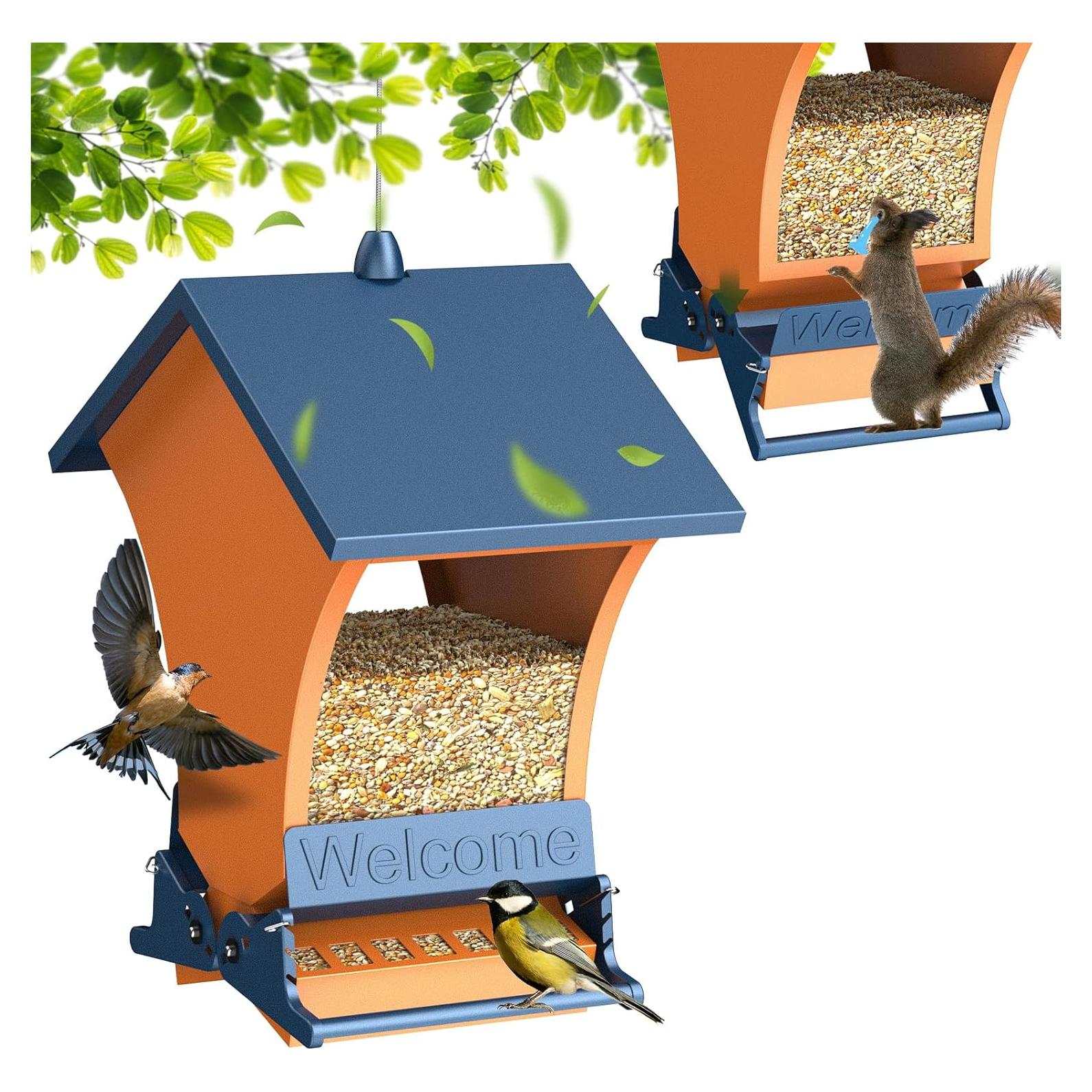 Comedero para Aves Wildpark 5kg a Prueba de Ardillas Naranja