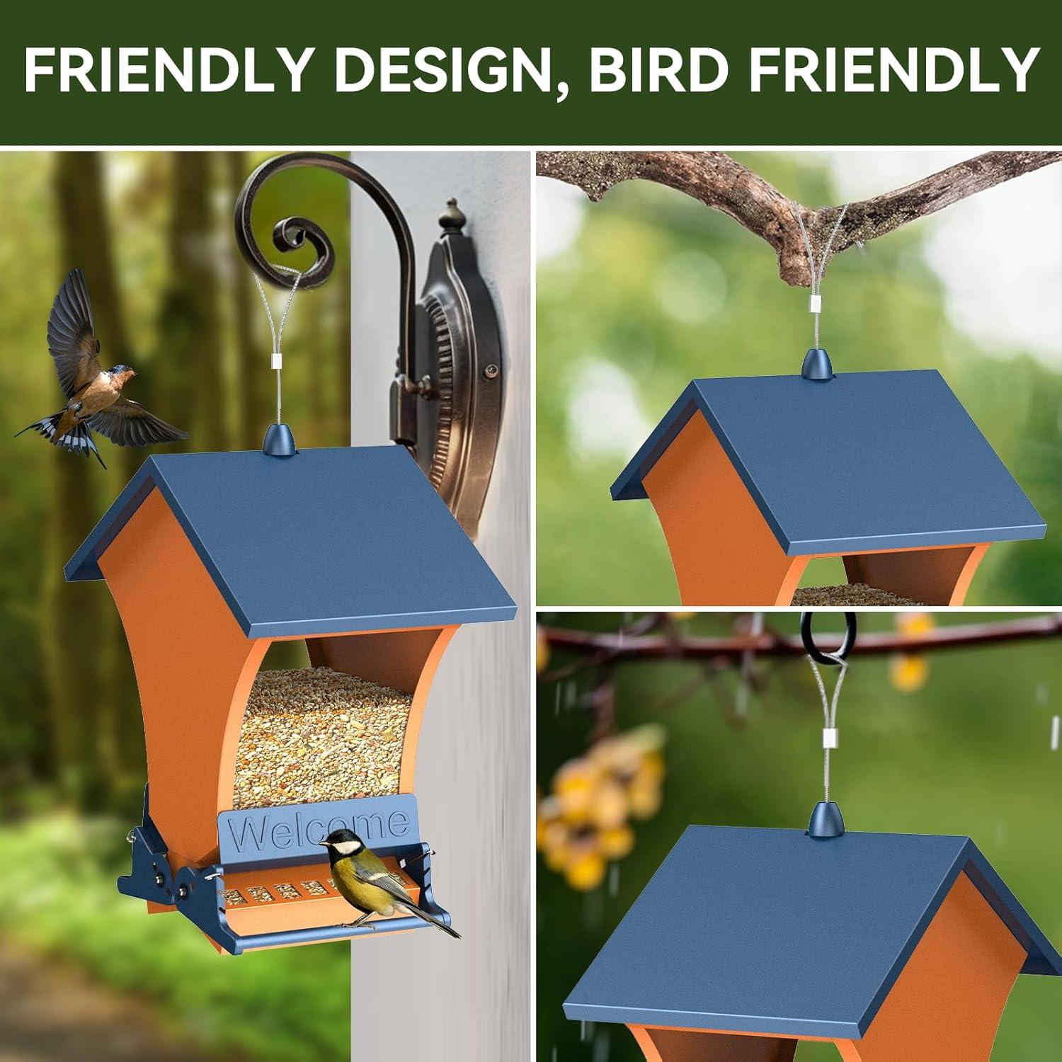 Comedero para Aves Wildpark 5kg a Prueba de Ardillas Naranja