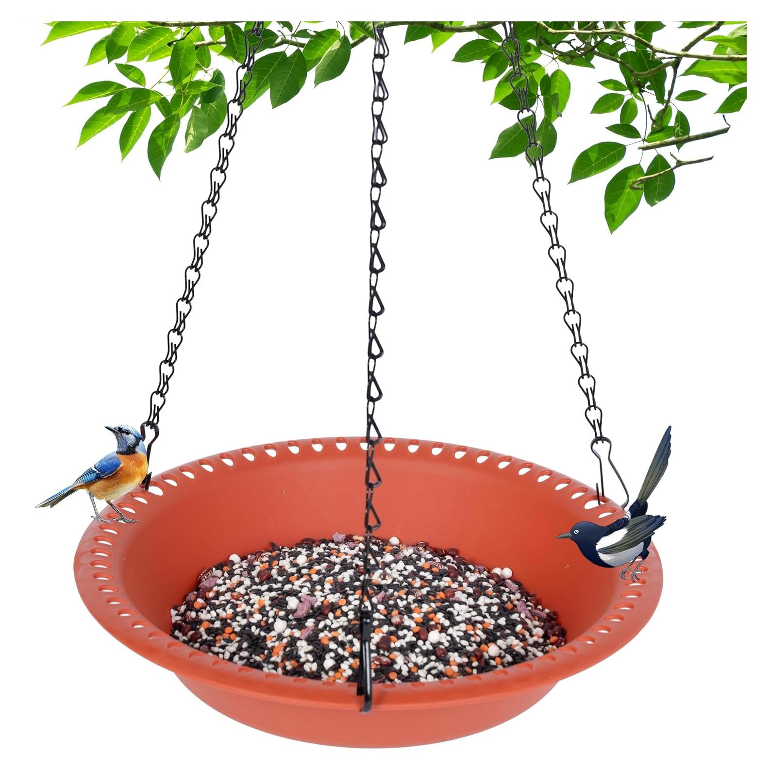 Bandeja Colgante para Comederos de Aves Grjoprt 25.4cm Terracota