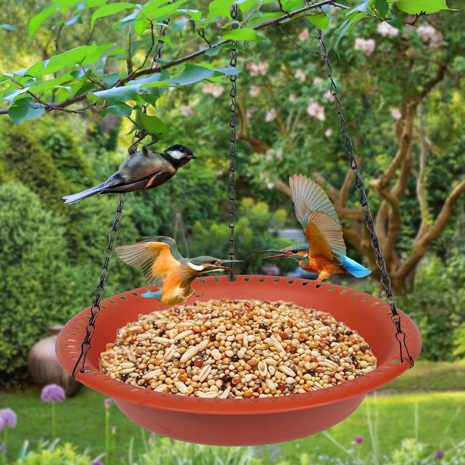 Bandeja Colgante para Comederos de Aves Grjoprt 25.4cm Terracota