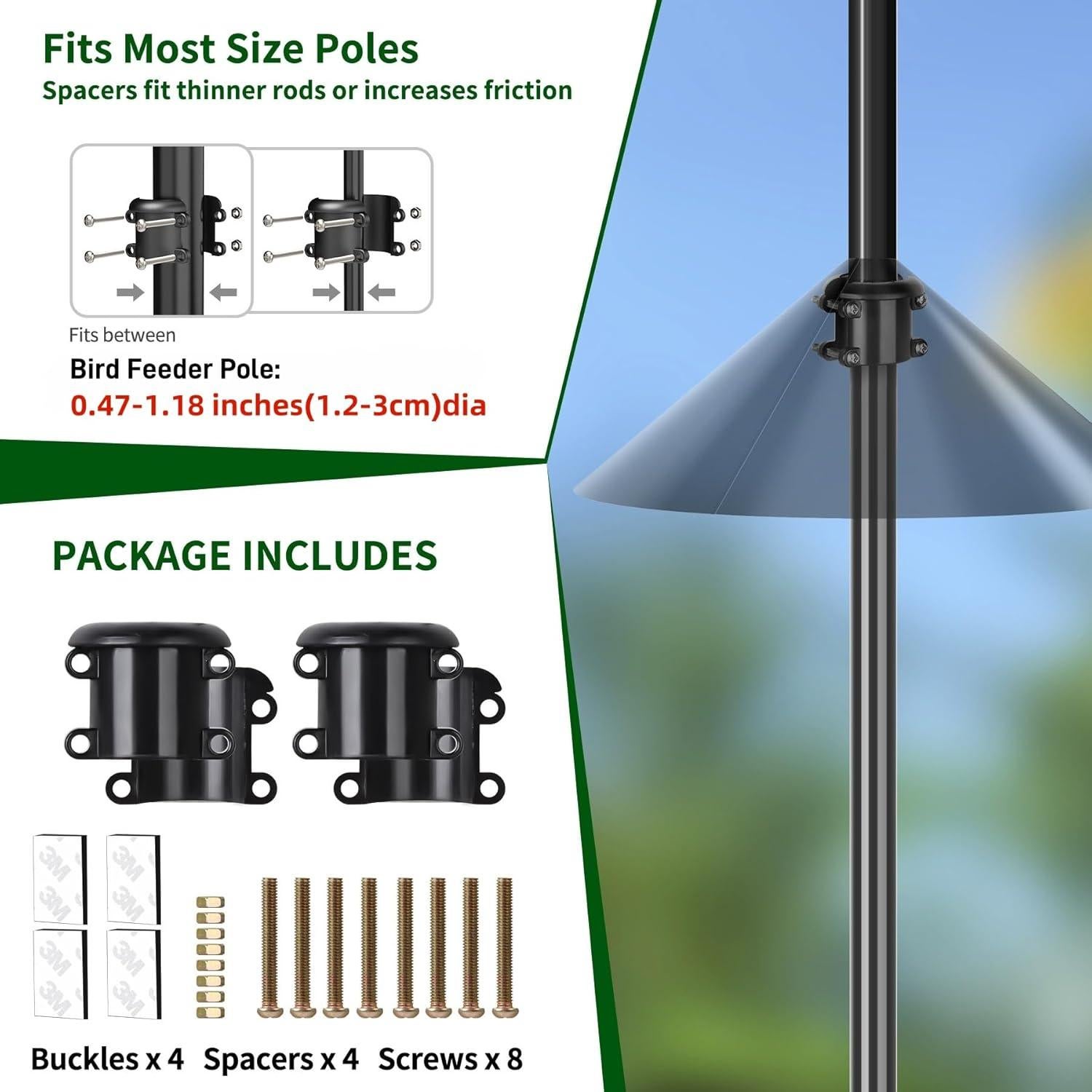 Paquete de 2 Sujetadores para Bafle de Ardilla HQBRO - ABS Resistente