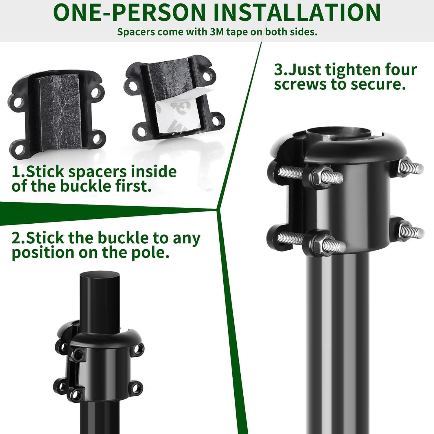 Paquete de 2 Sujetadores para Bafle de Ardilla HQBRO - ABS Resistente