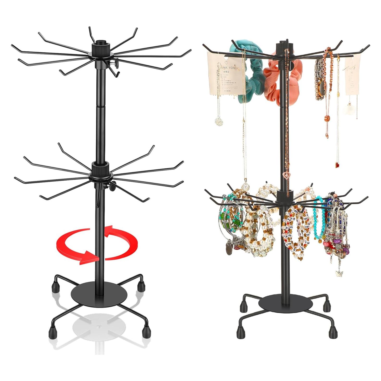 Soporte de Exhibición de Joyería Yaocom 2 Niveles Ajustable