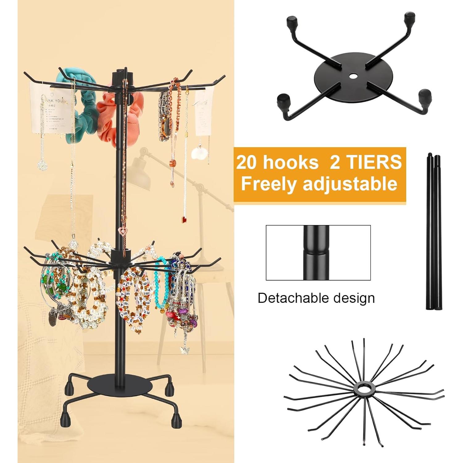 Soporte de Exhibición de Joyería Yaocom 2 Niveles Ajustable