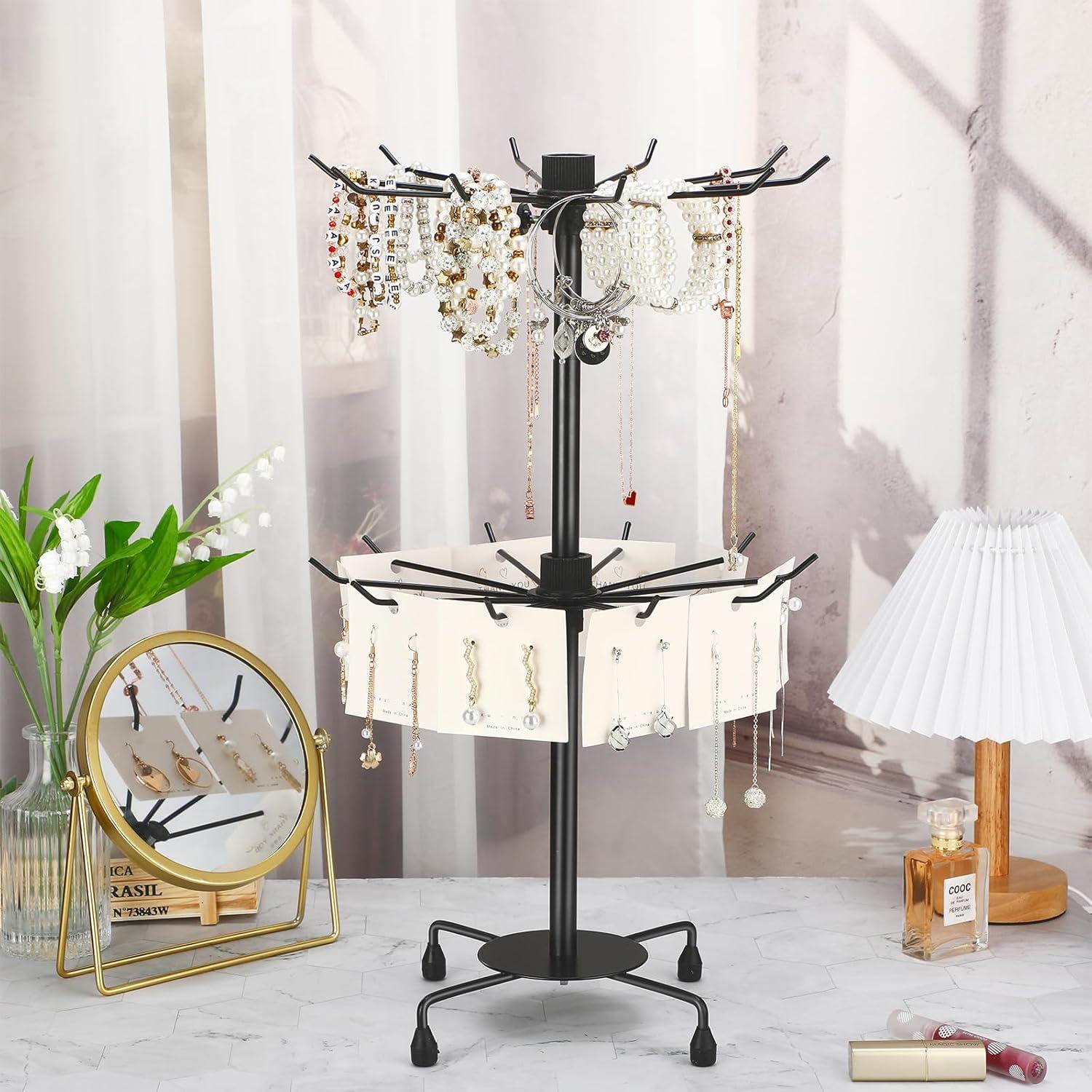 Soporte de Exhibición de Joyería Yaocom 2 Niveles Ajustable