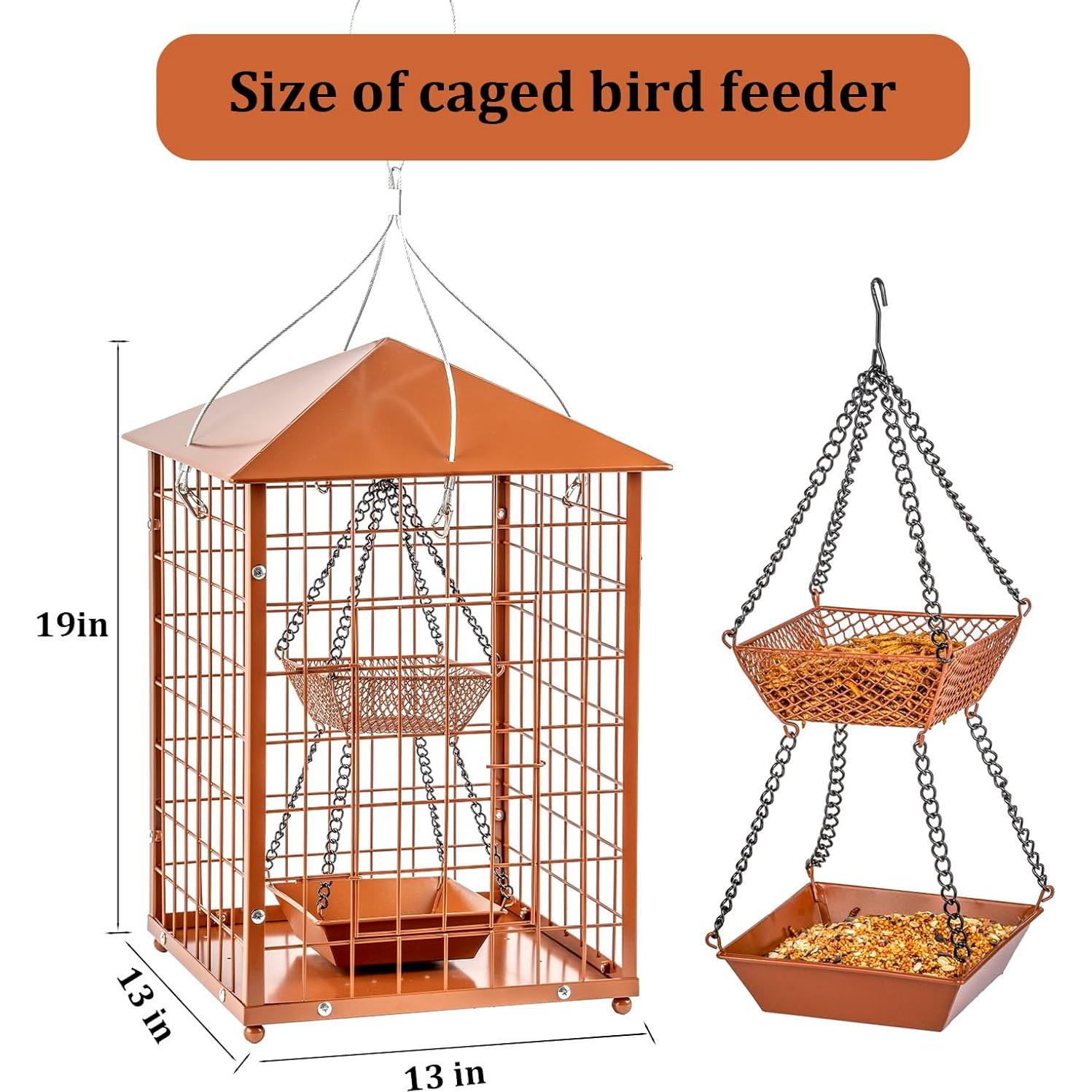 Comedero para Aves Mosloly con Jaula A Prueba de Ardillas 0.45kg