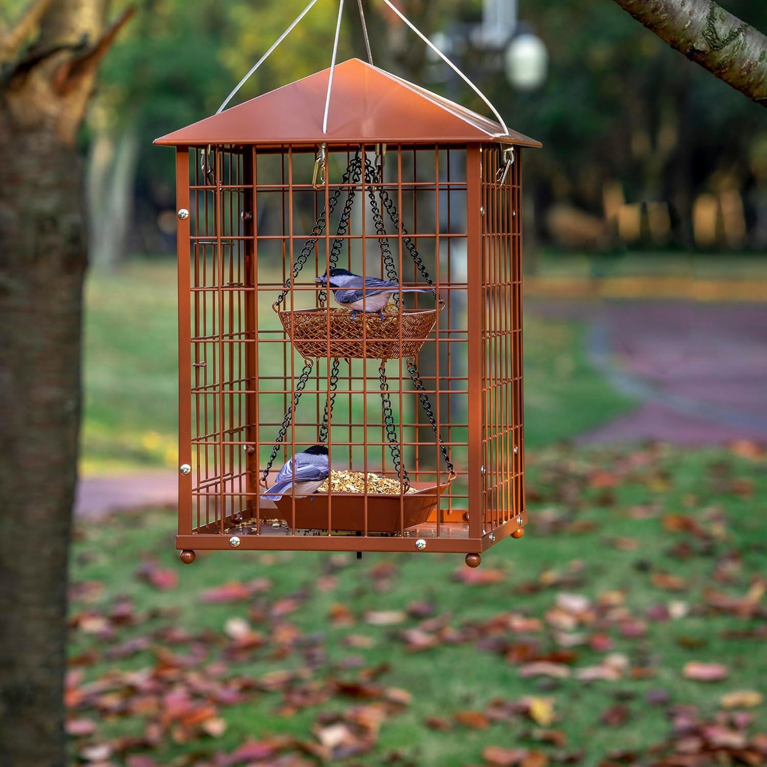 Comedero para Aves Mosloly con Jaula A Prueba de Ardillas 0.45kg