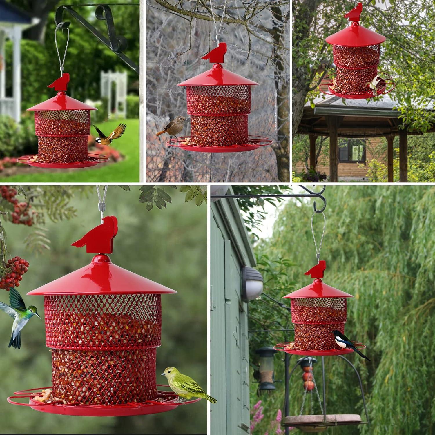 Comedero para Aves XCYNNS Rojo 1.8 kg Metal Colgante